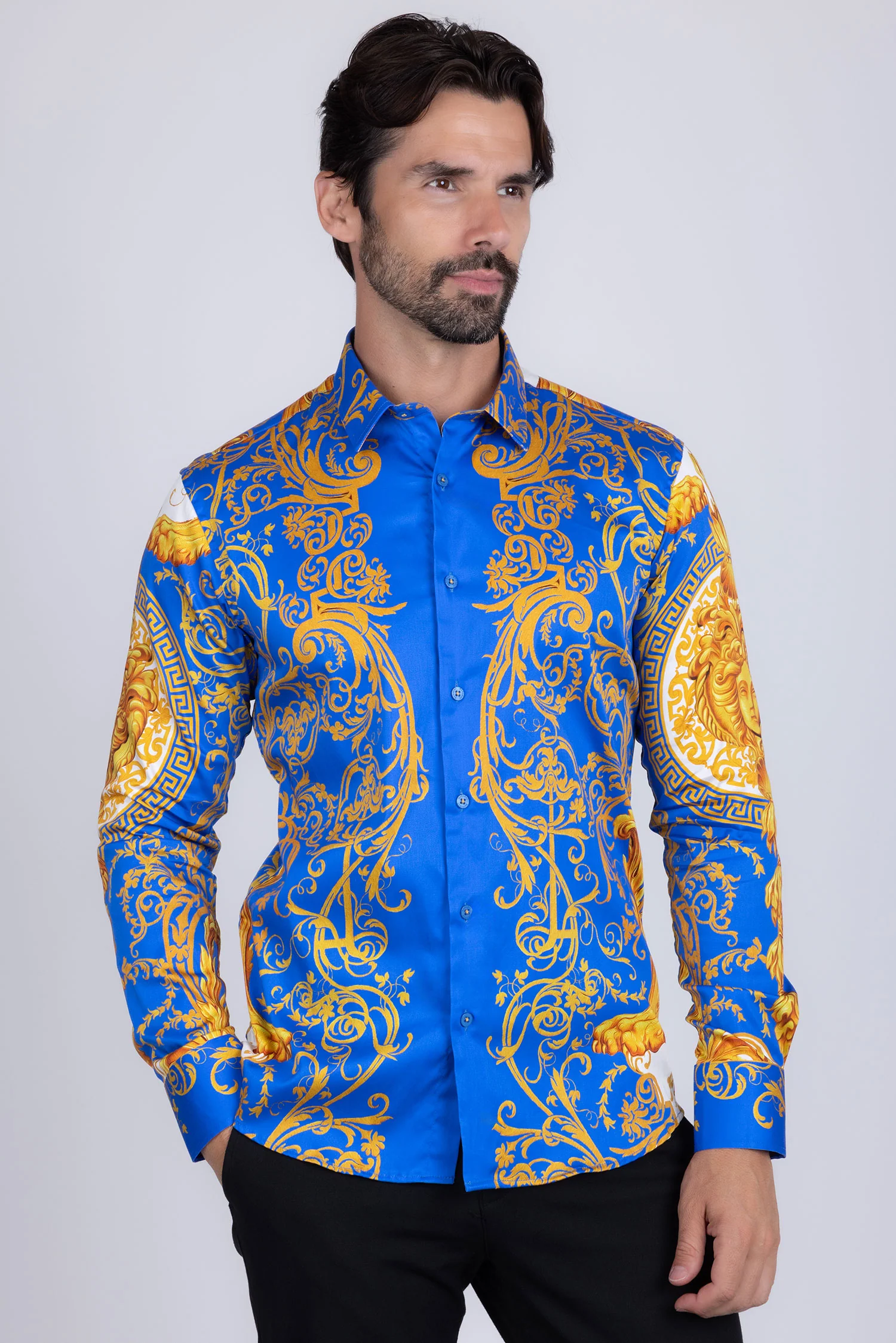 Andre Baroque Rhinestone Long Sleeve Shirt - Image 11