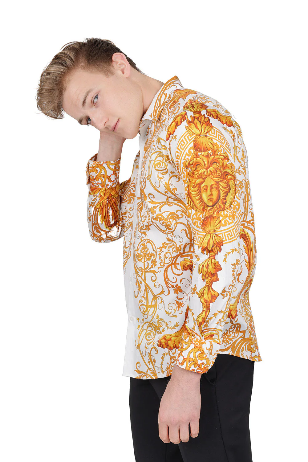 Andre Baroque Rhinestone Long Sleeve Shirt - Image 16