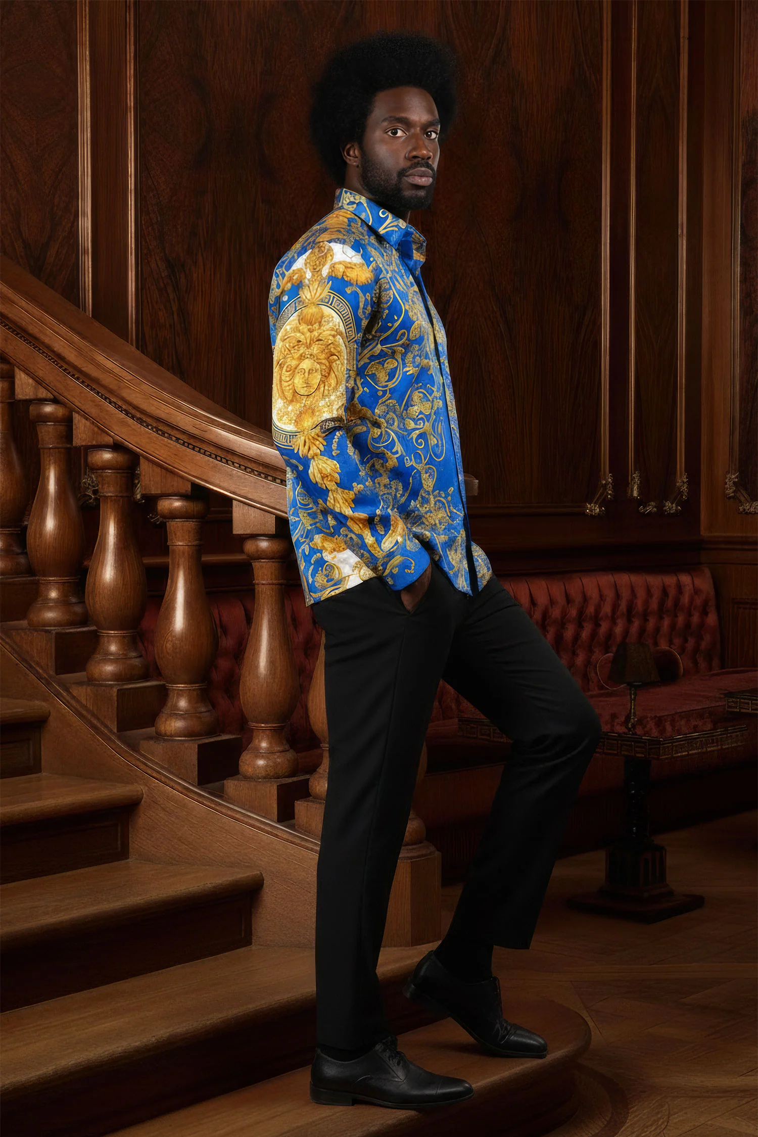 Andre Baroque Rhinestone Long Sleeve Shirt - Image 2