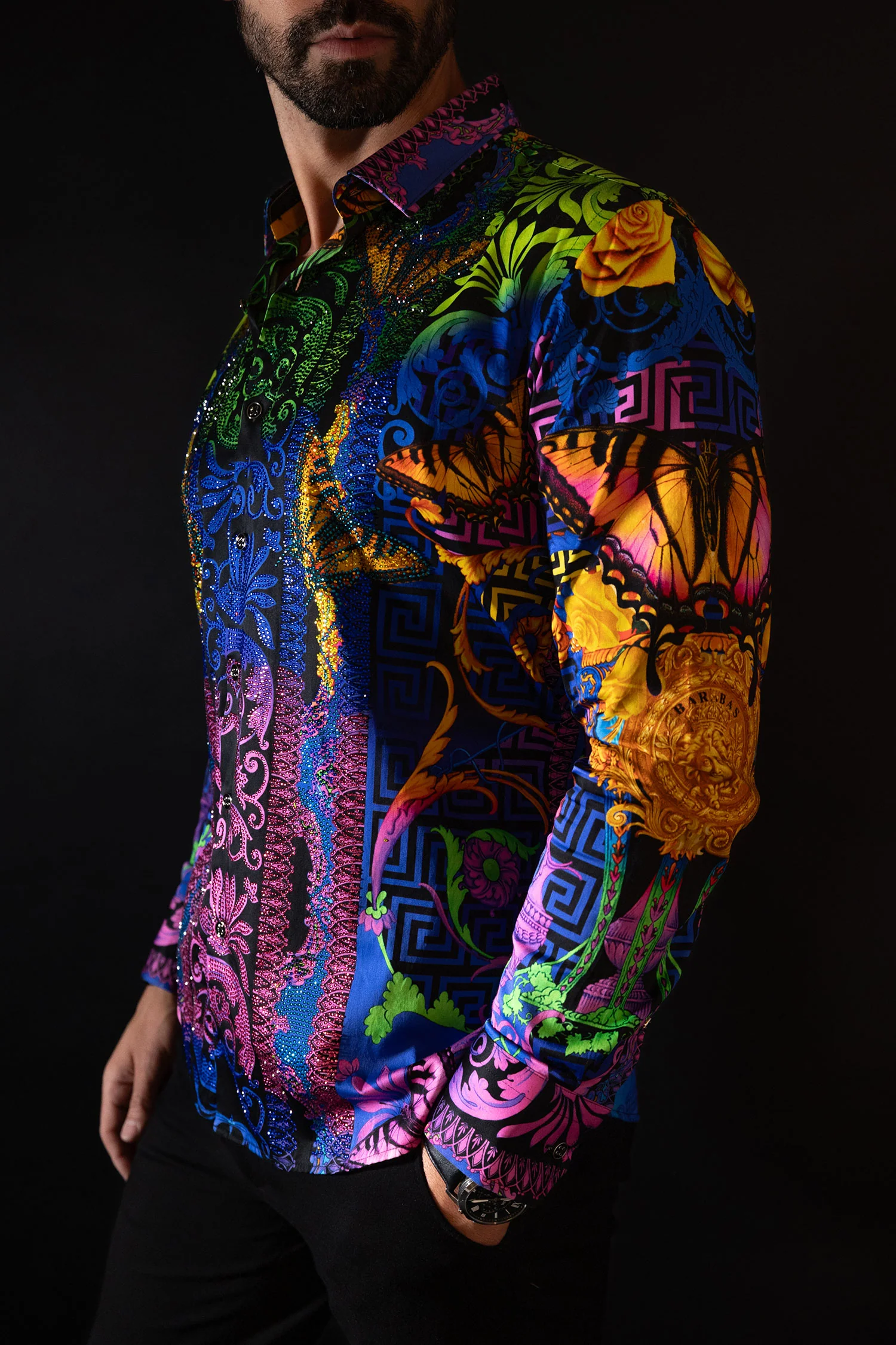 Antananarivo Rhinestone Long Sleeve Shirt - Image 5