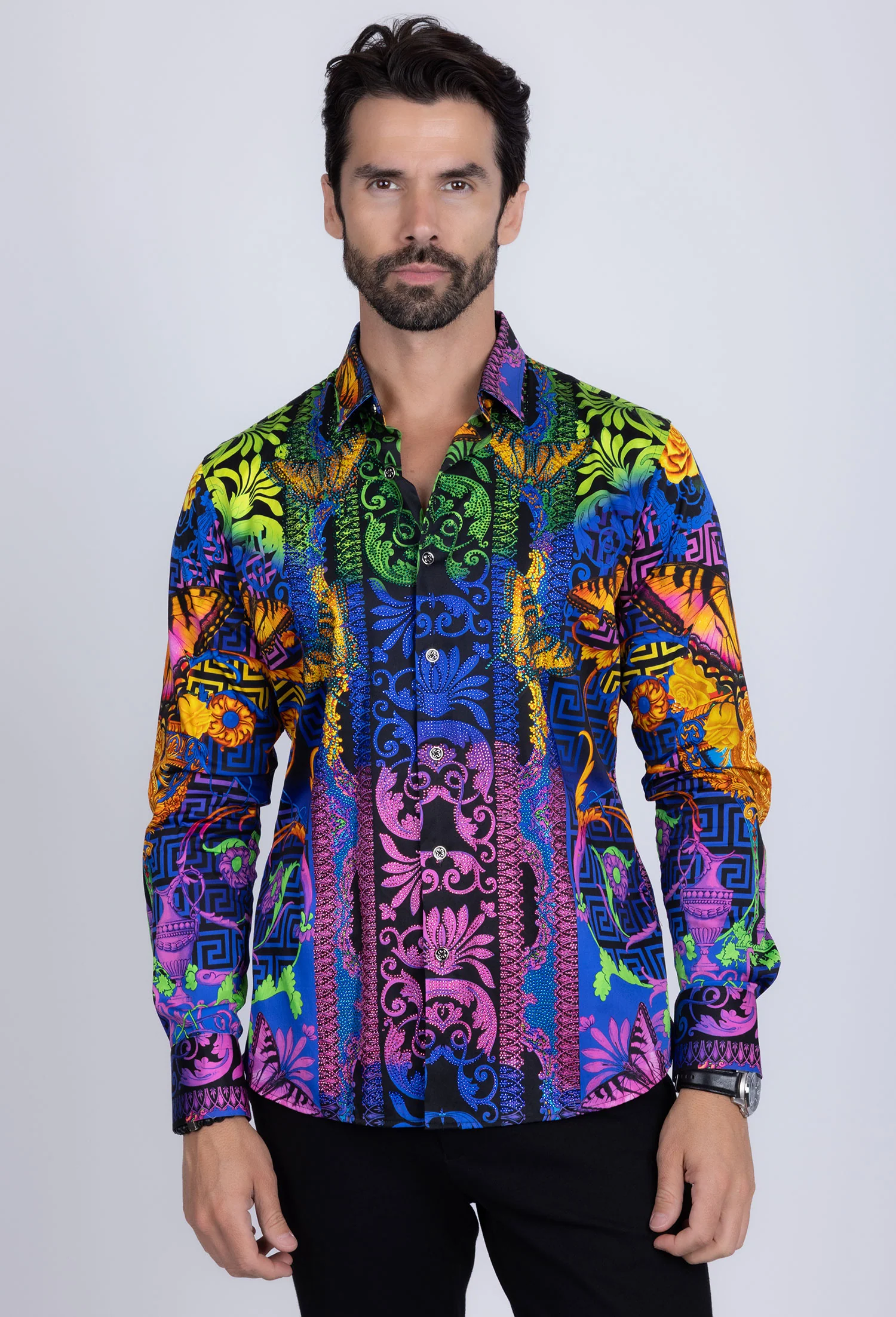 Antananarivo Rhinestone Long Sleeve Shirt - Image 8