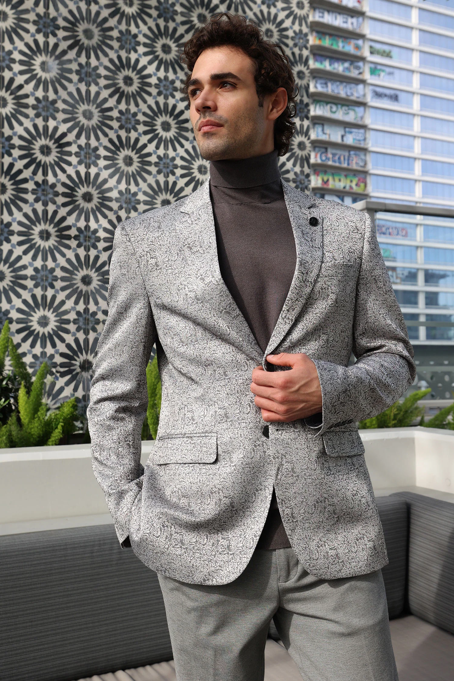 Autostrada Floral Blazer