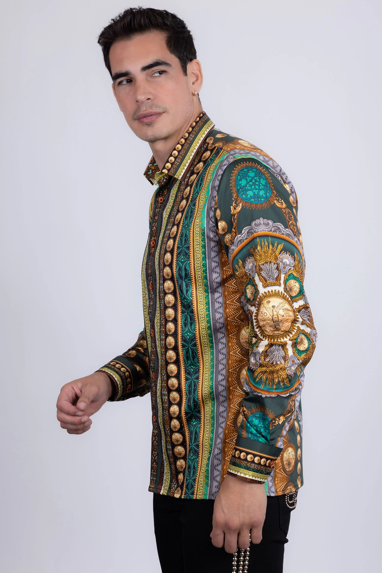 Aviv Rhinestone Long Sleeve Shirt - Image 16