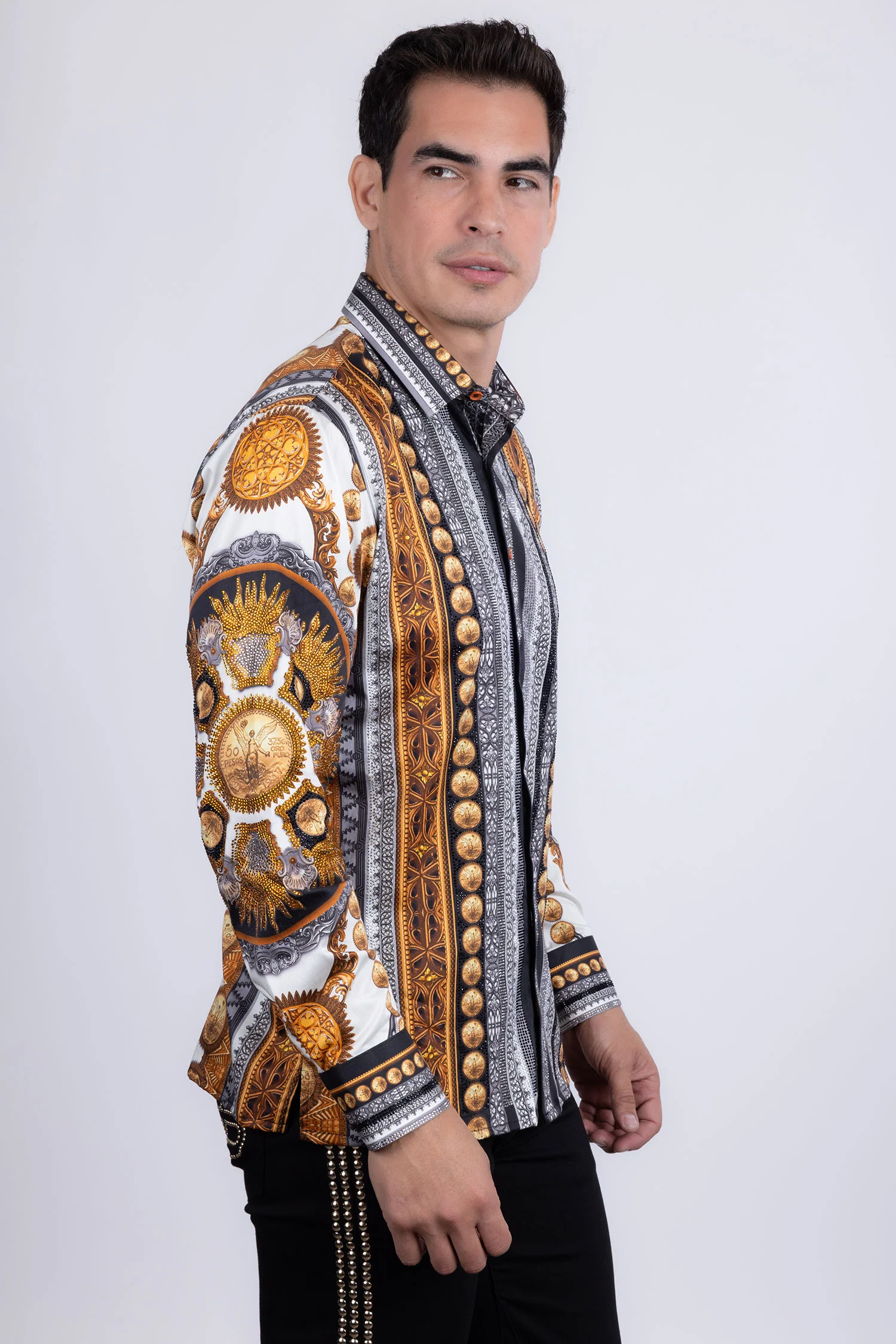 Aviv Rhinestone Long Sleeve Shirt - Image 9