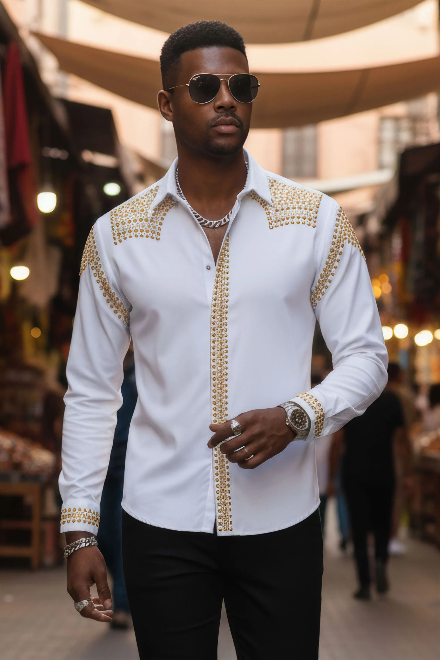 Bad Boy Rivet-Studded Long Sleeve Shirt - Image 5