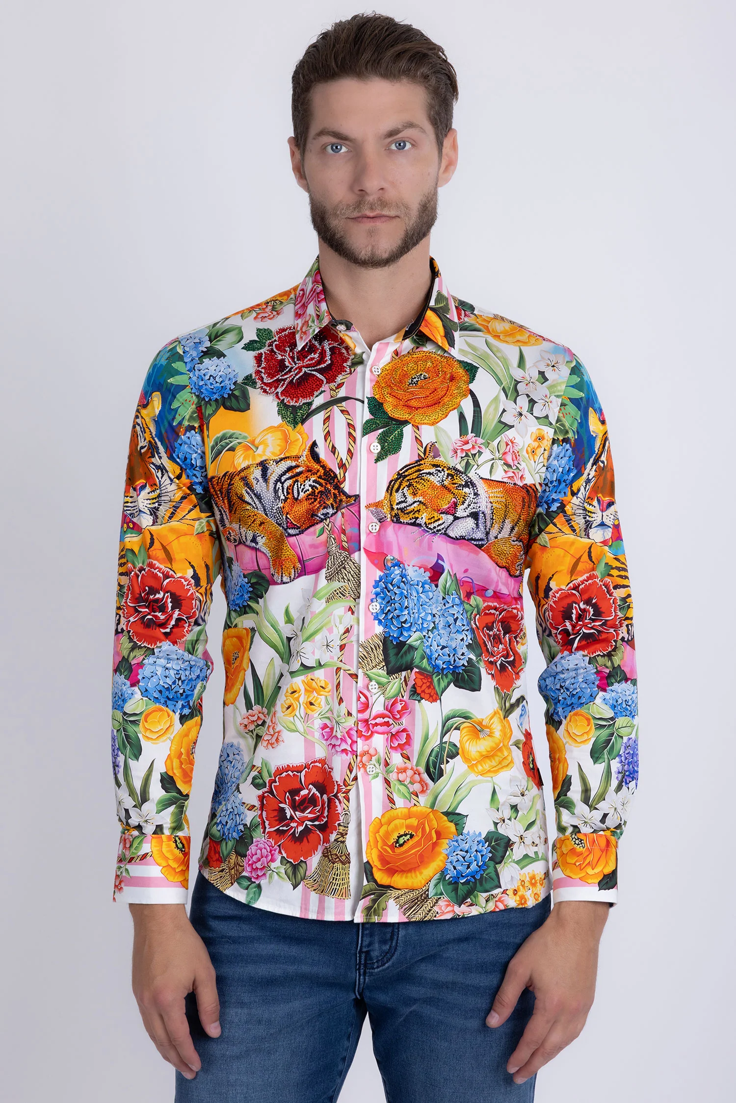 Botanic Rhinestone Long Sleeve Shirt - Image 6