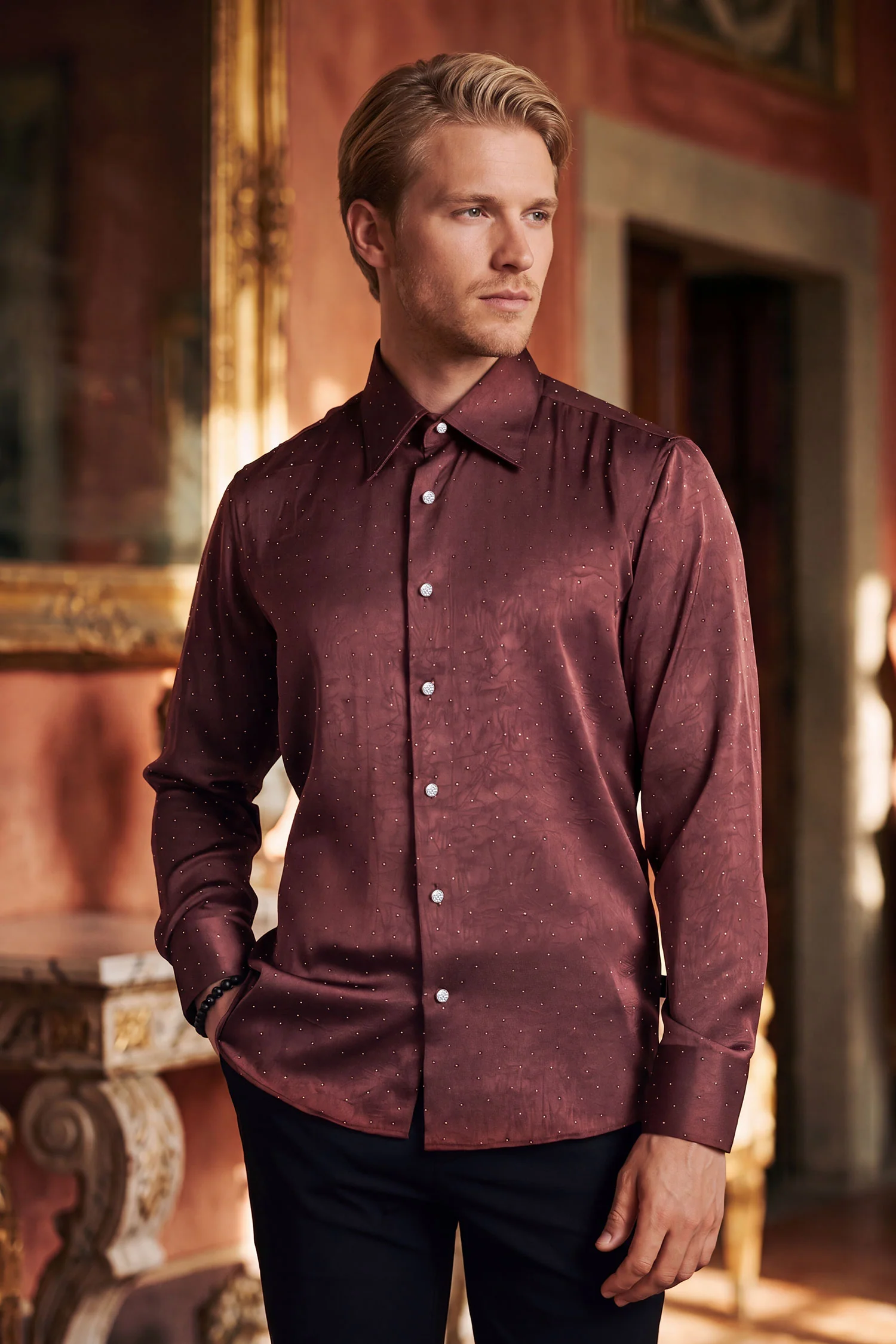 Cana Rhinestones Long Sleeve Shirt - Image 9