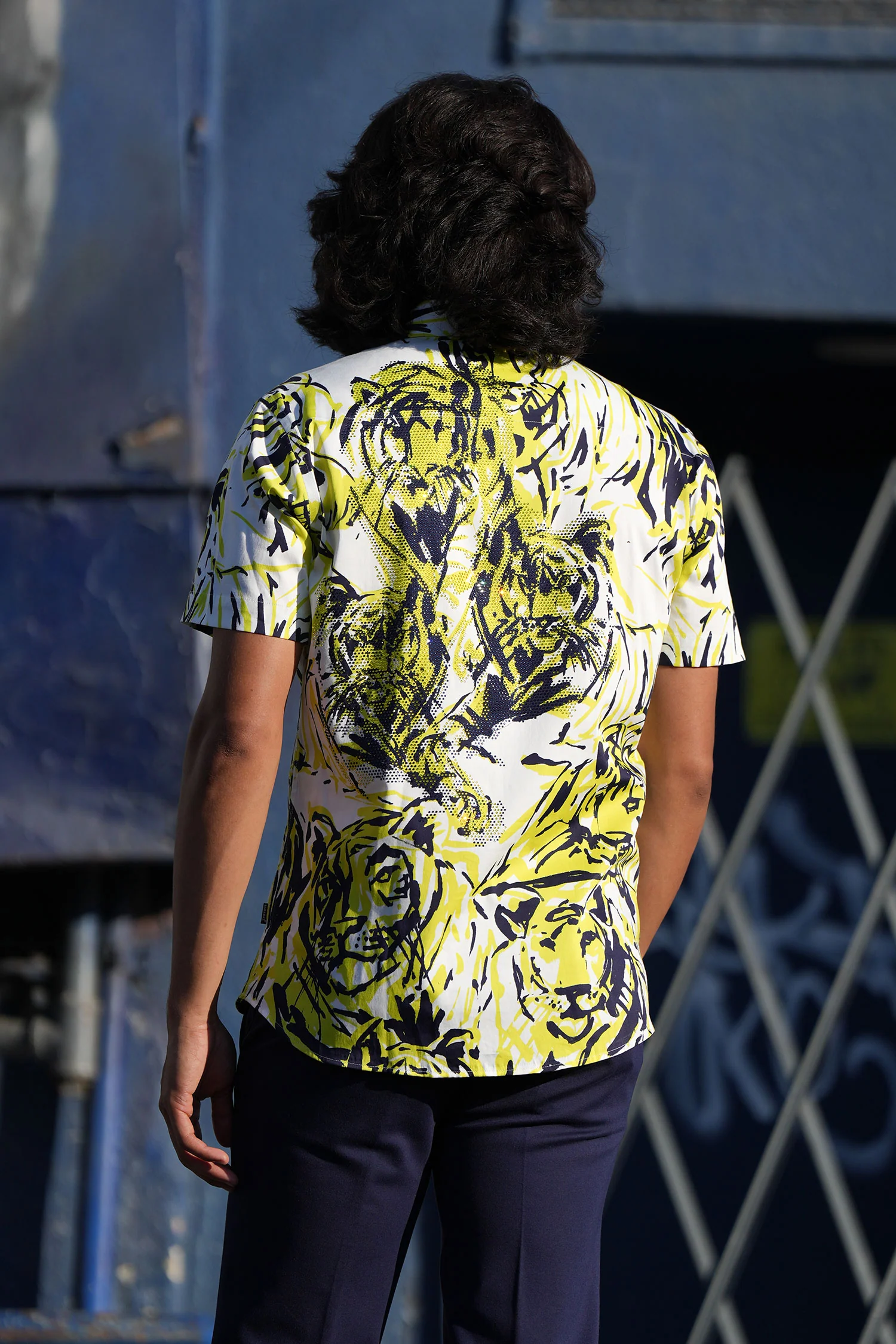 Cats Rhinestone Short Sleeve Shirt - Image 5