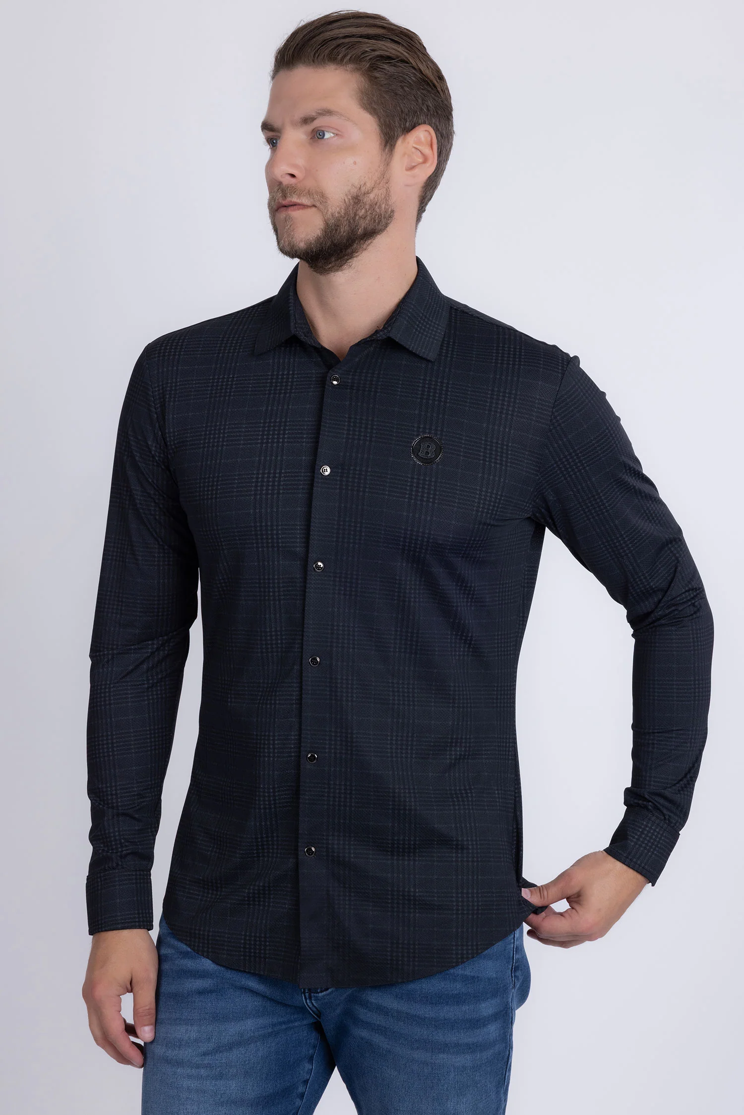 Charing Textured Long Sleeve Shirt - Image 9