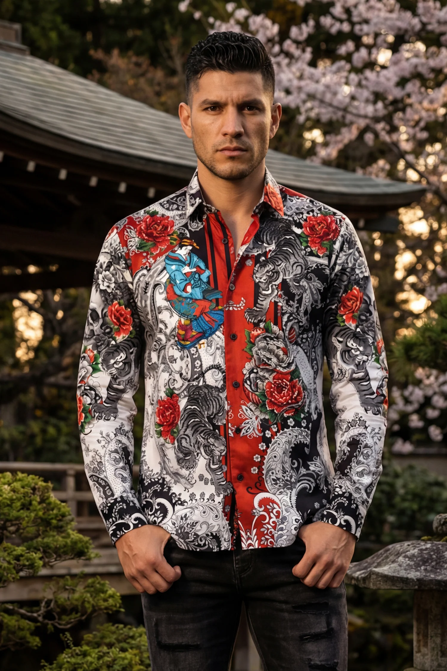 Cranium Rhinestone Long Sleeve Shirt