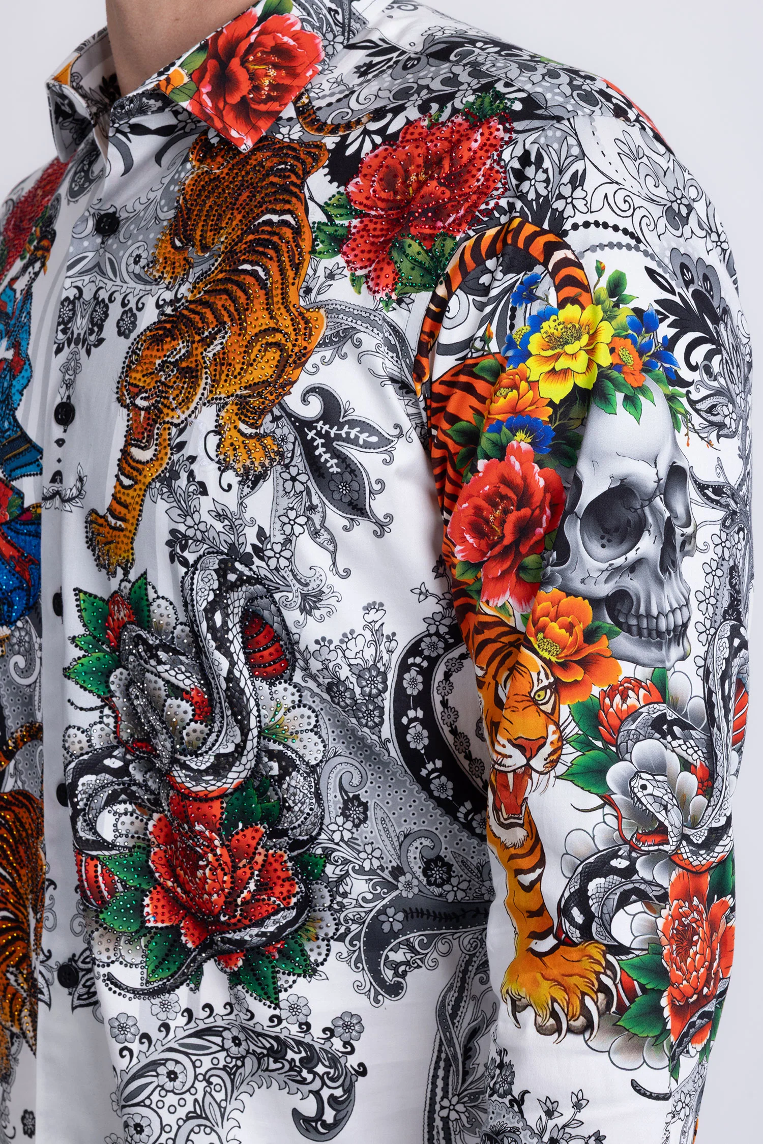 Cranium Rhinestone Long Sleeve Shirt - Image 20