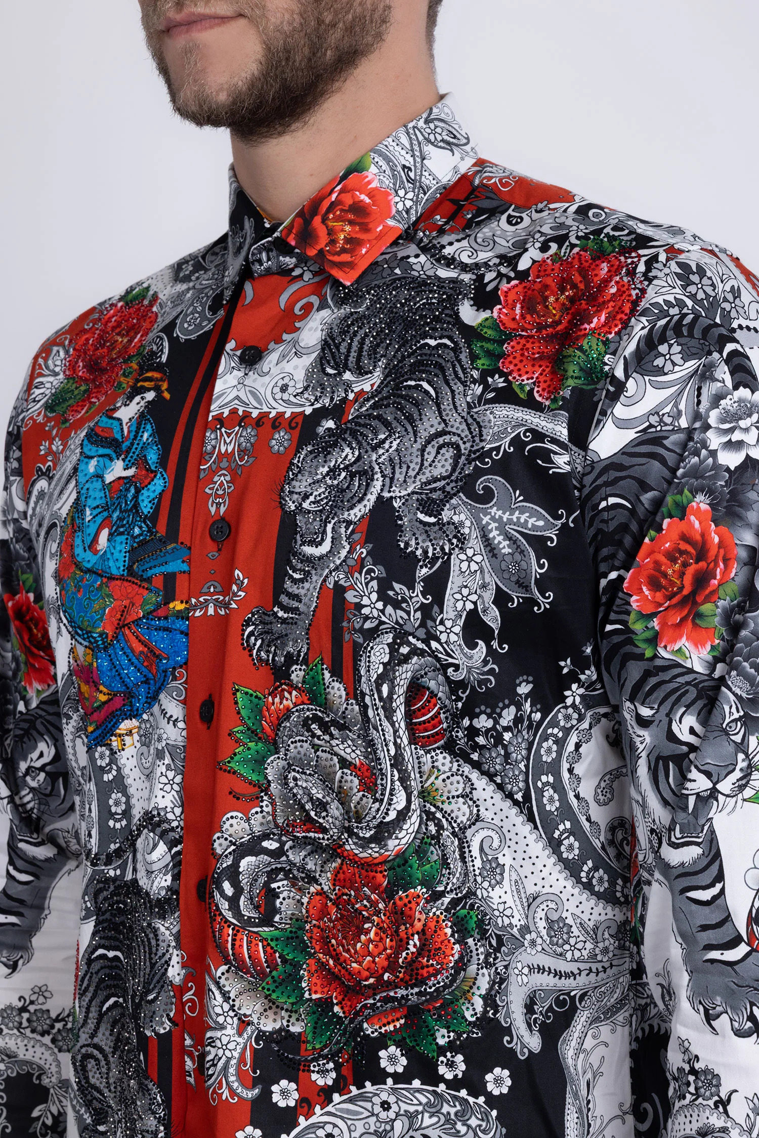 Cranium Rhinestone Long Sleeve Shirt - Image 7