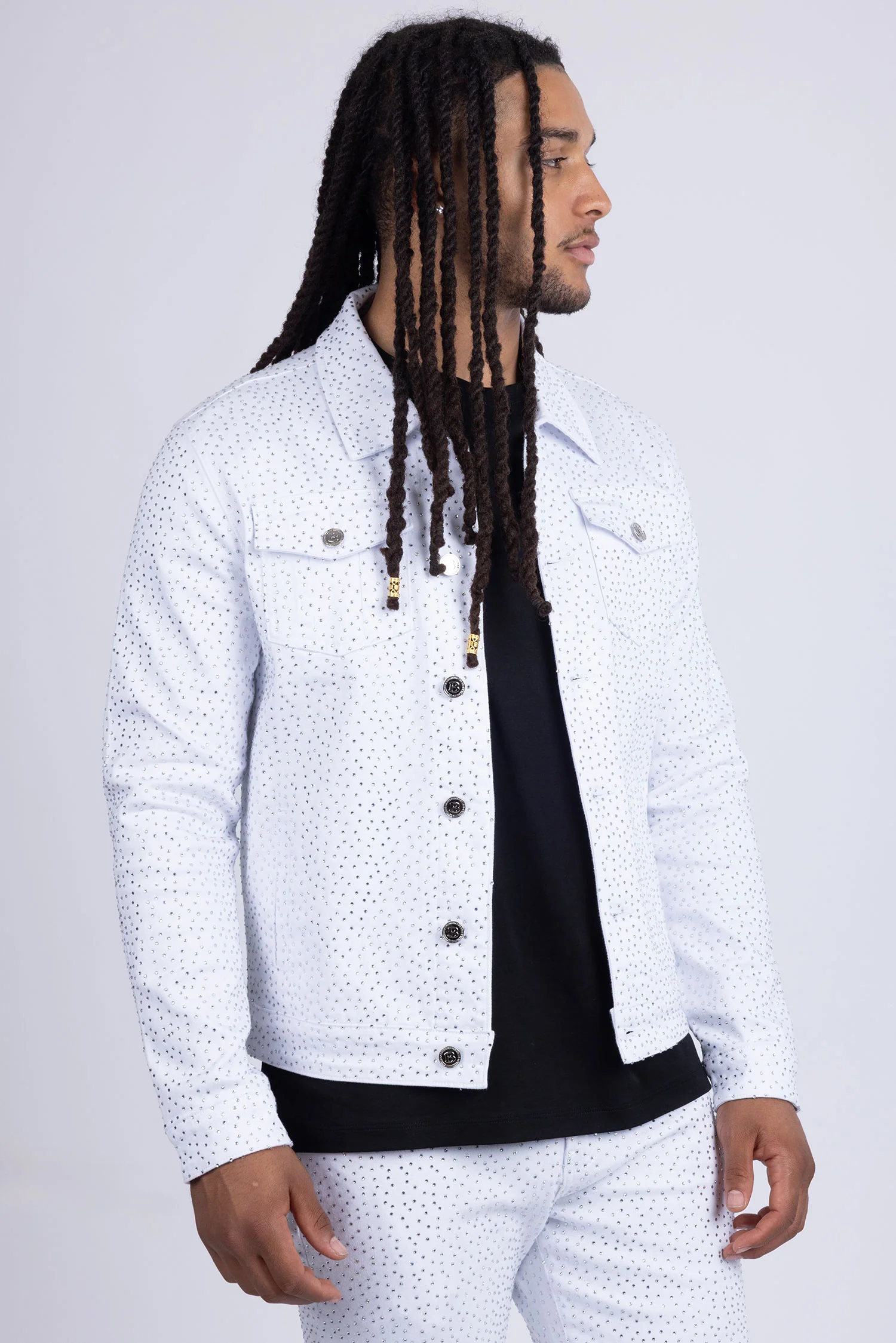 Dolorosa Rhinestone Denim Jacket - Image 5