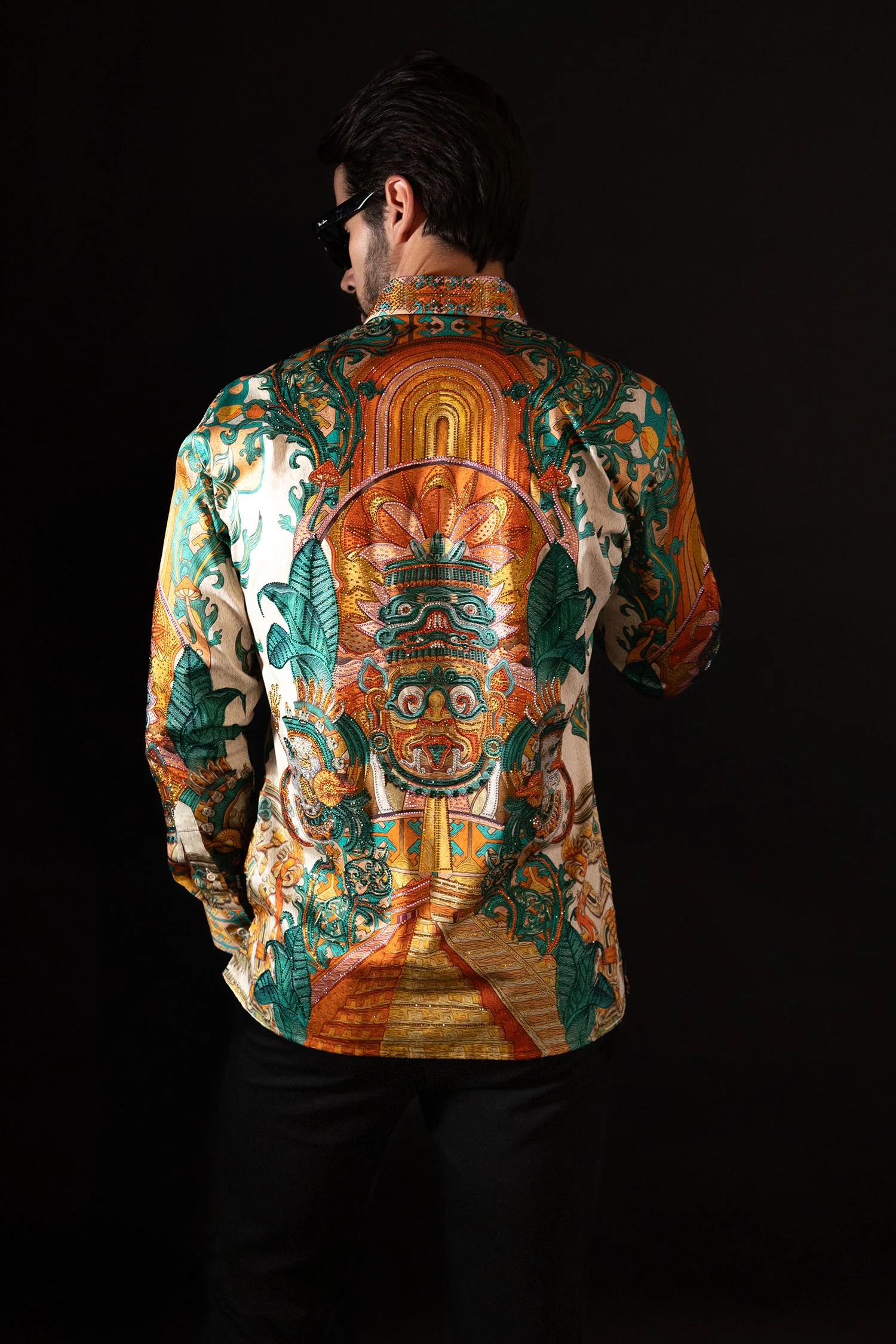 Flickerkilt Rhinestone Long Sleeve Shirt - Image 4