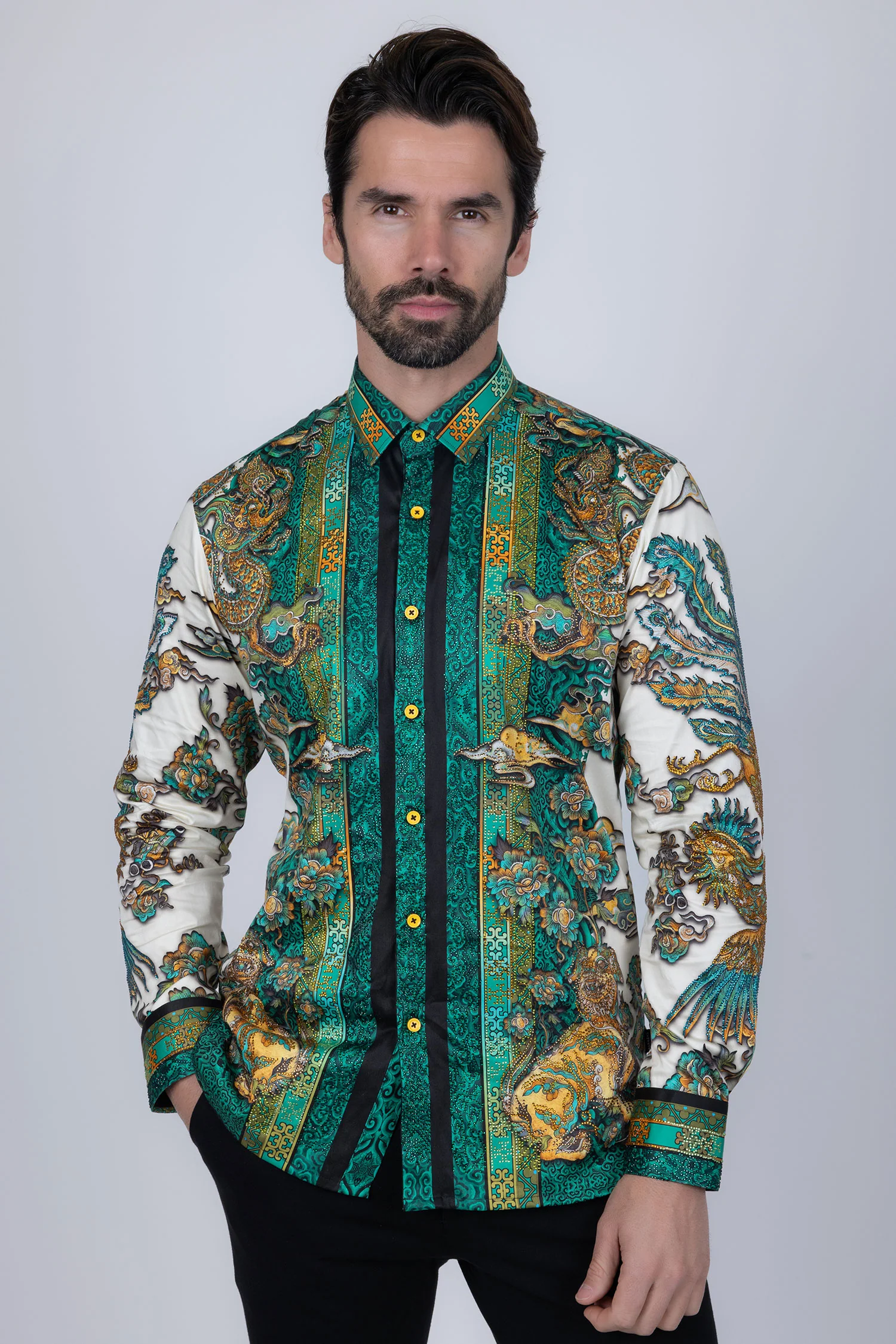 Flitstitch Rhinestone Long Sleeve Shirt - Image 10