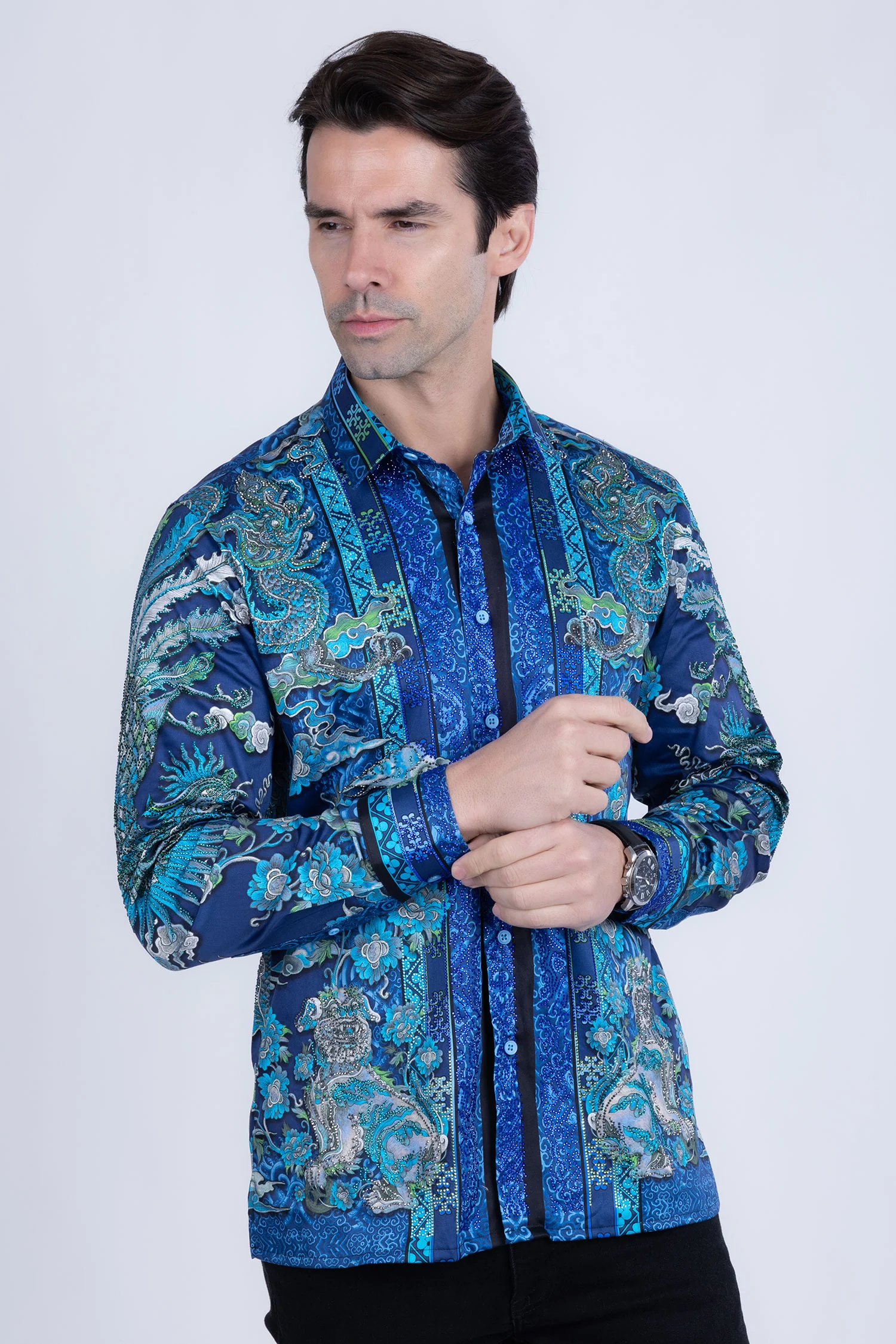 Flitstitch Rhinestone Long Sleeve Shirt - Image 25