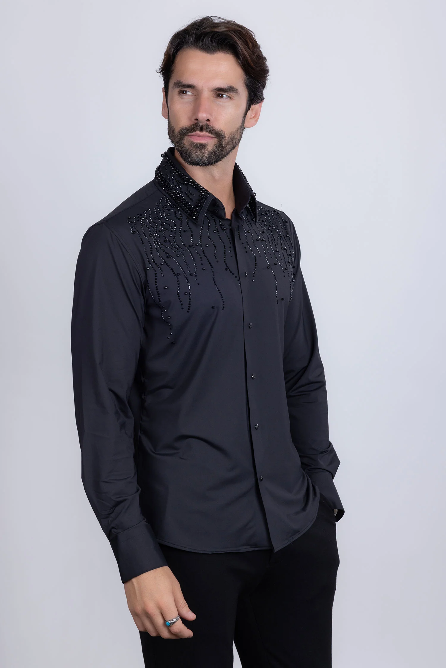 Ginza Rhinestone Long Sleeve Shirt - Image 16