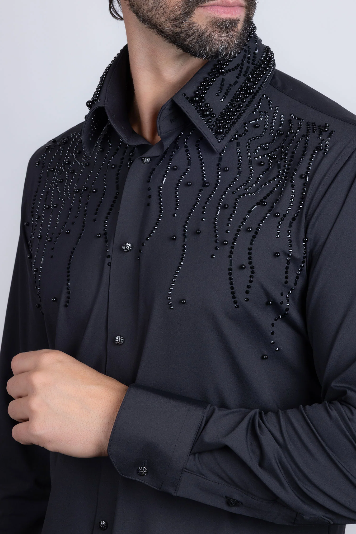 Ginza Rhinestone Long Sleeve Shirt - Image 18