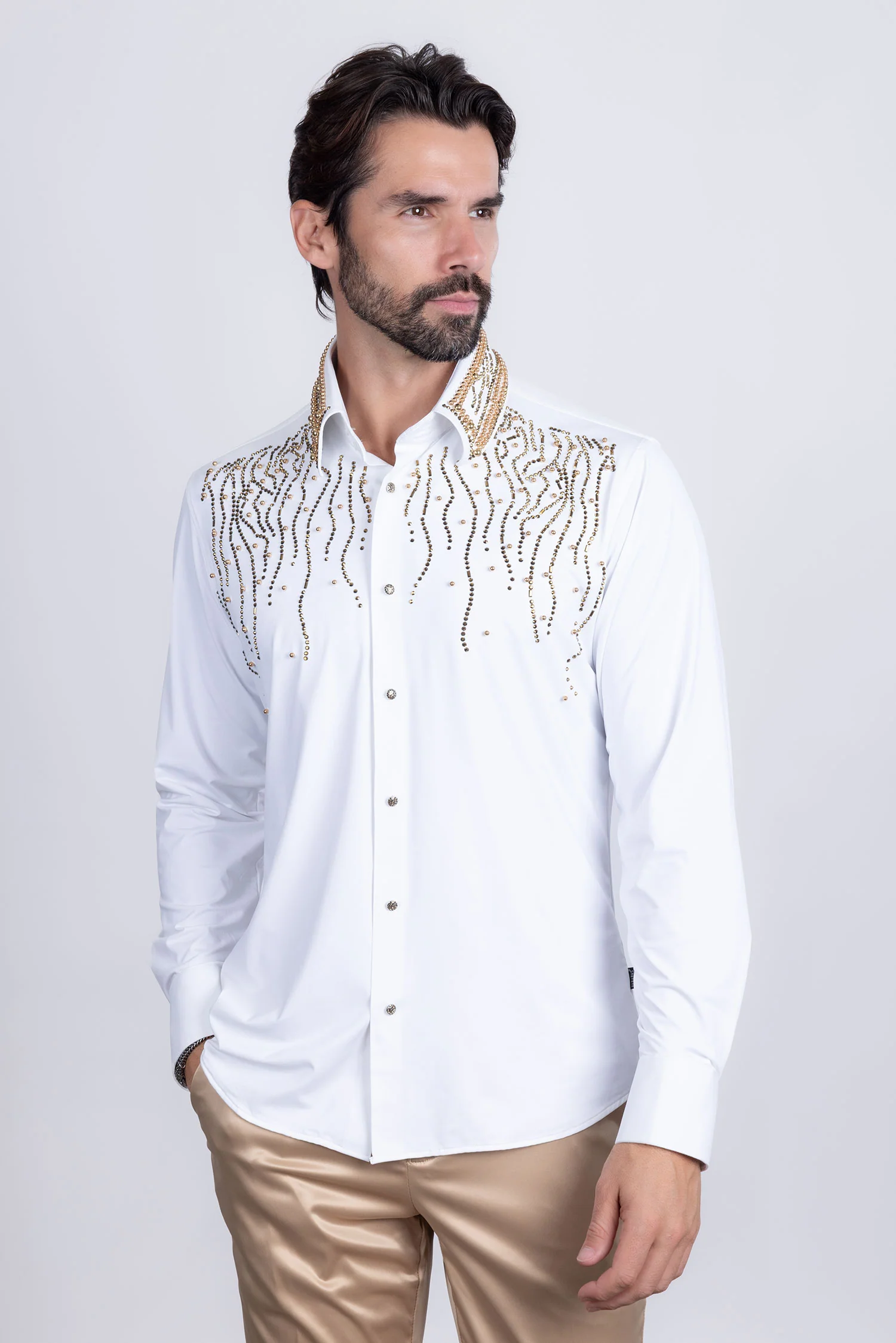 Ginza Rhinestone Long Sleeve Shirt - Image 20