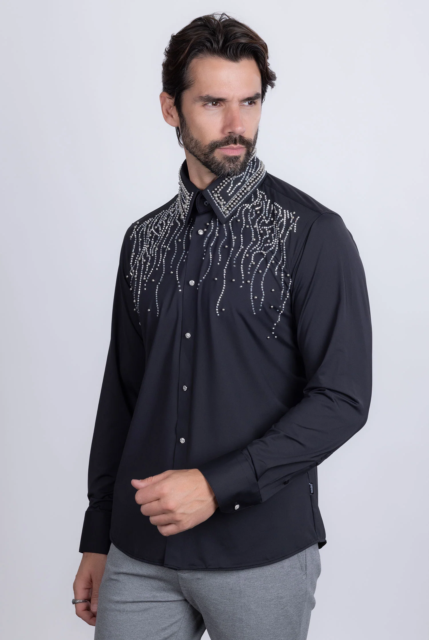Ginza Rhinestone Long Sleeve Shirt - Image 25