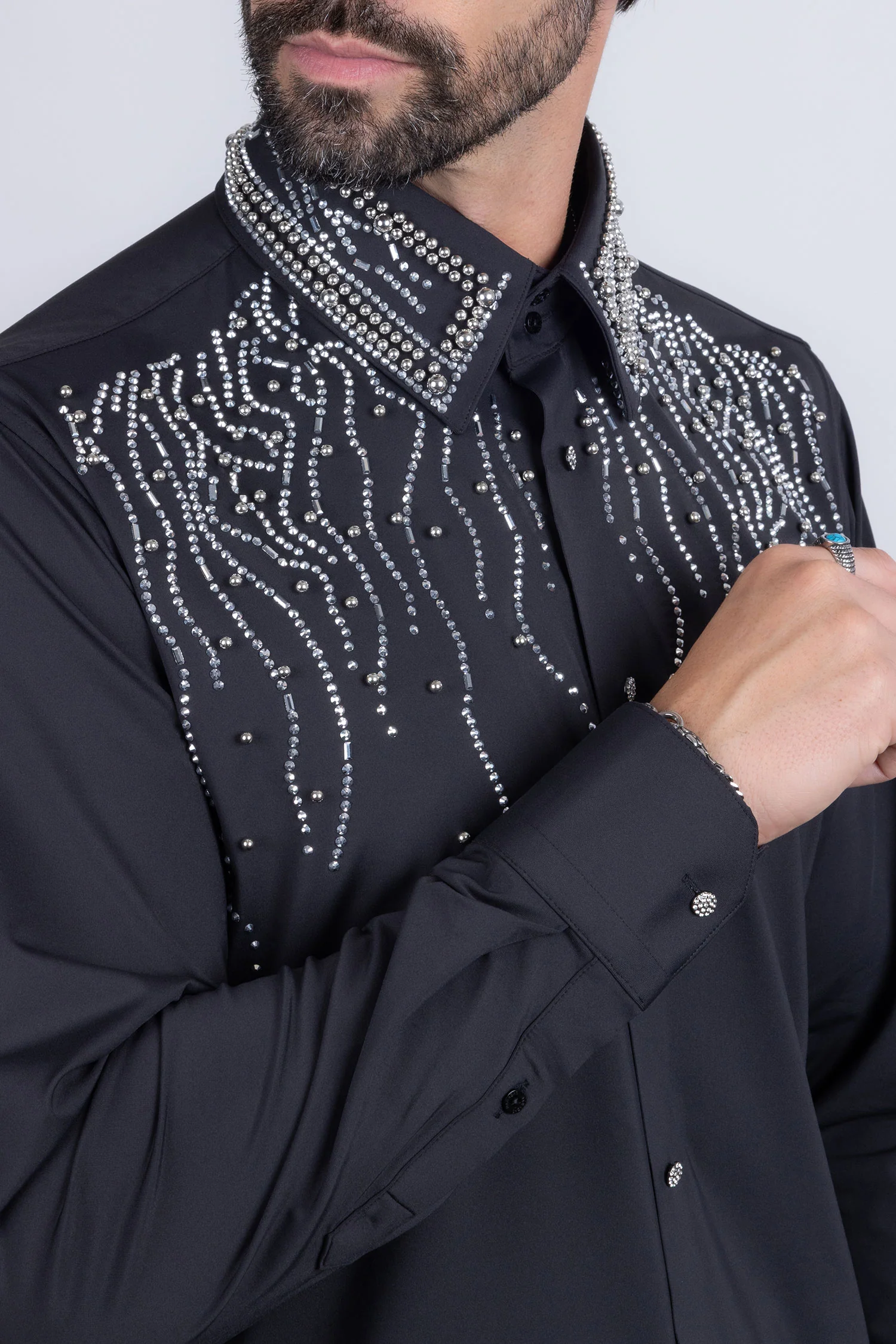 Ginza Rhinestone Long Sleeve Shirt - Image 29