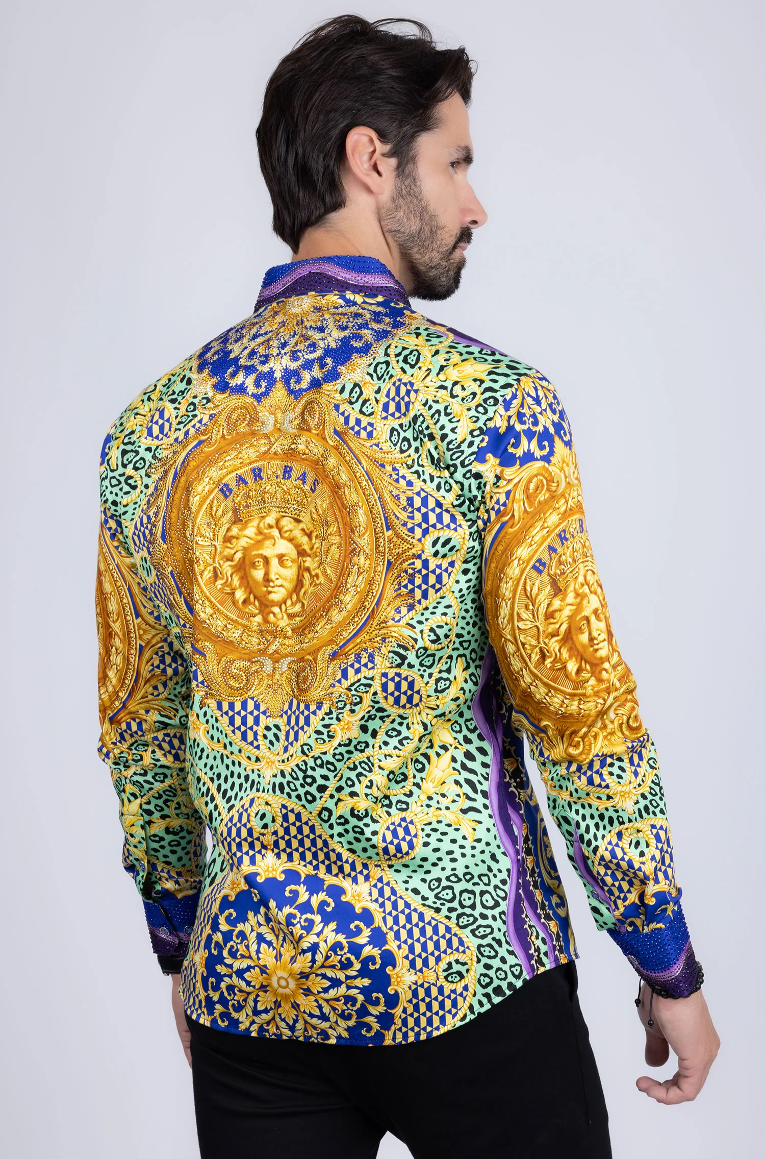 Glance of Medusa Rhinestone Long Sleeve Shirt - Image 7