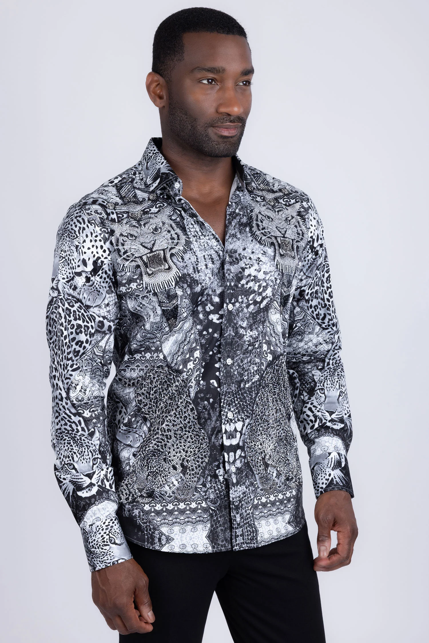 Grafton Rhinestones Tiger Long Sleeve Shirt - Image 16