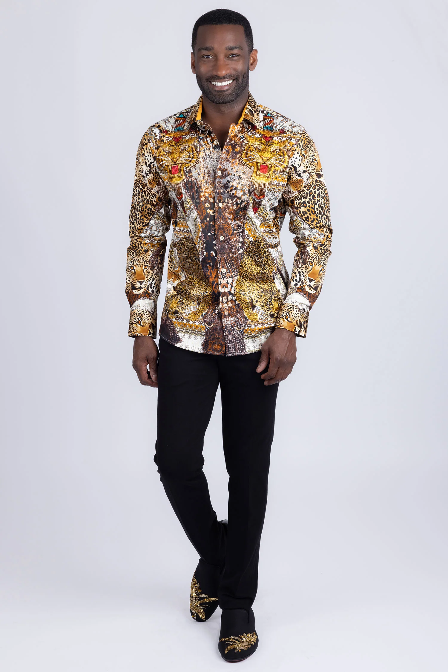Grafton Rhinestones Tiger Long Sleeve Shirt - Image 8