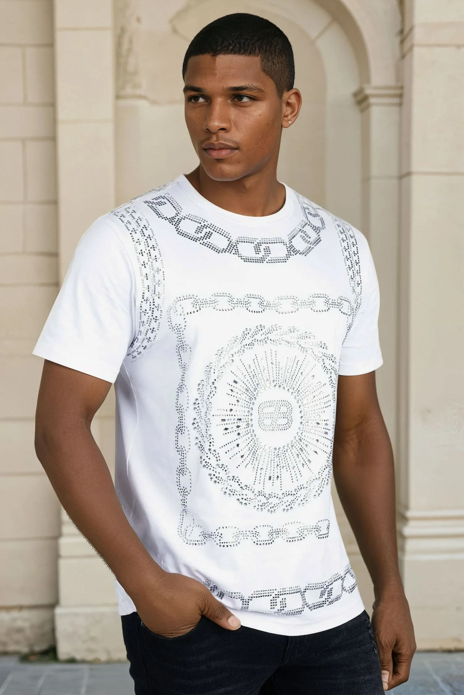 Gyves Rhinestone T-Shirt - Image 2