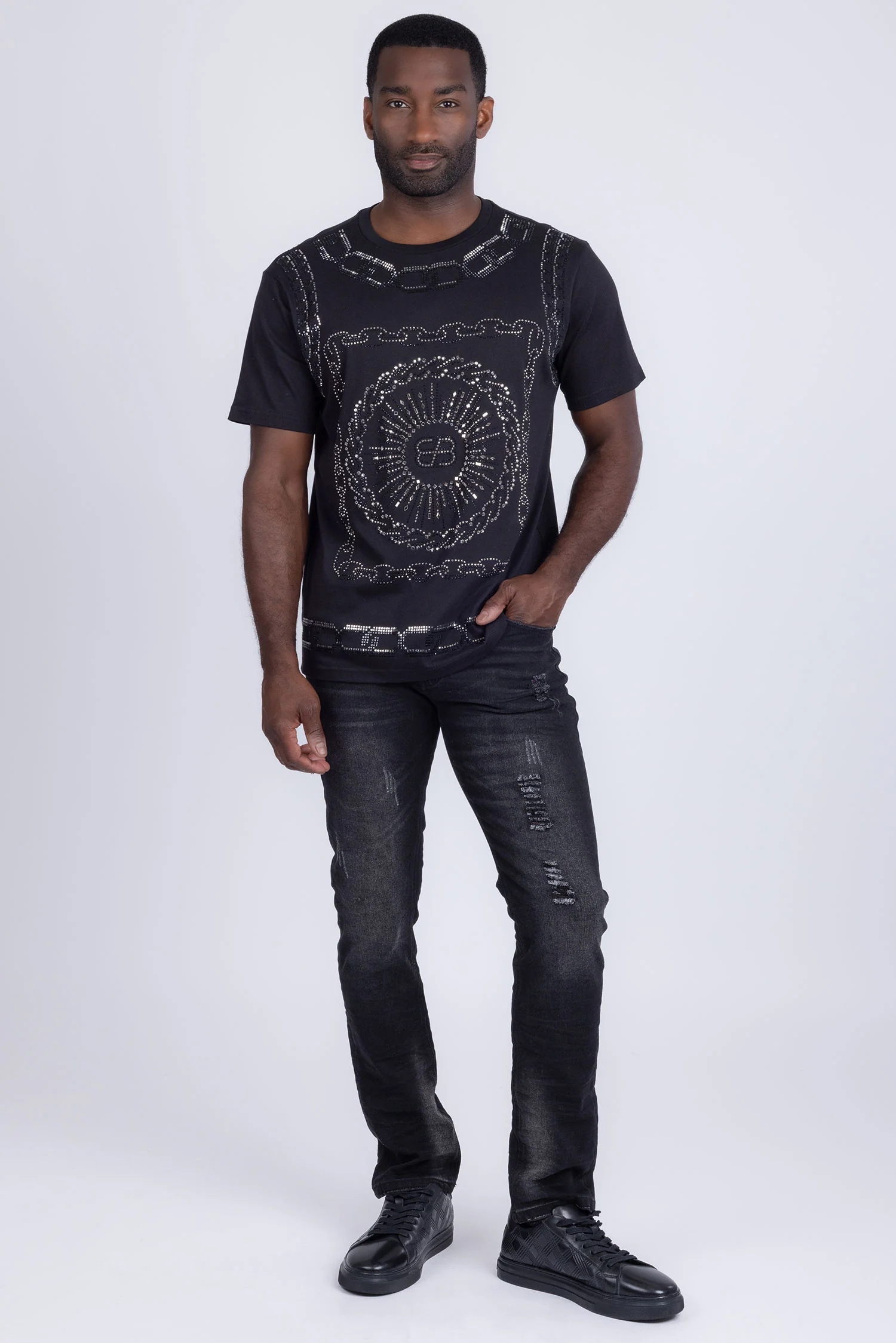 Gyves Rhinestone T-Shirt - Image 8