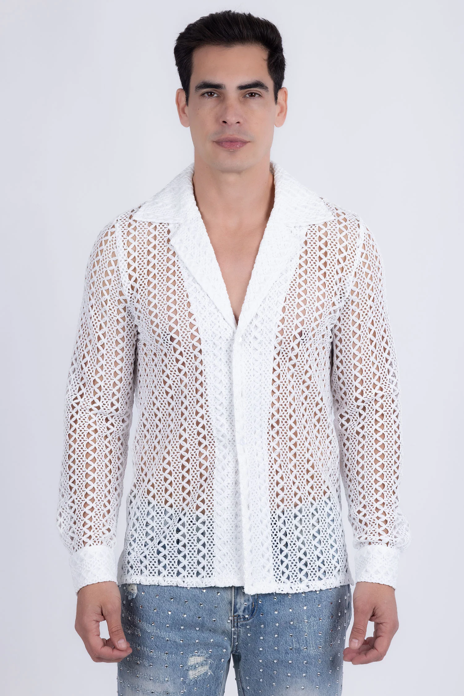 Kenite See Through Long Sleeve Shirt - Image 12