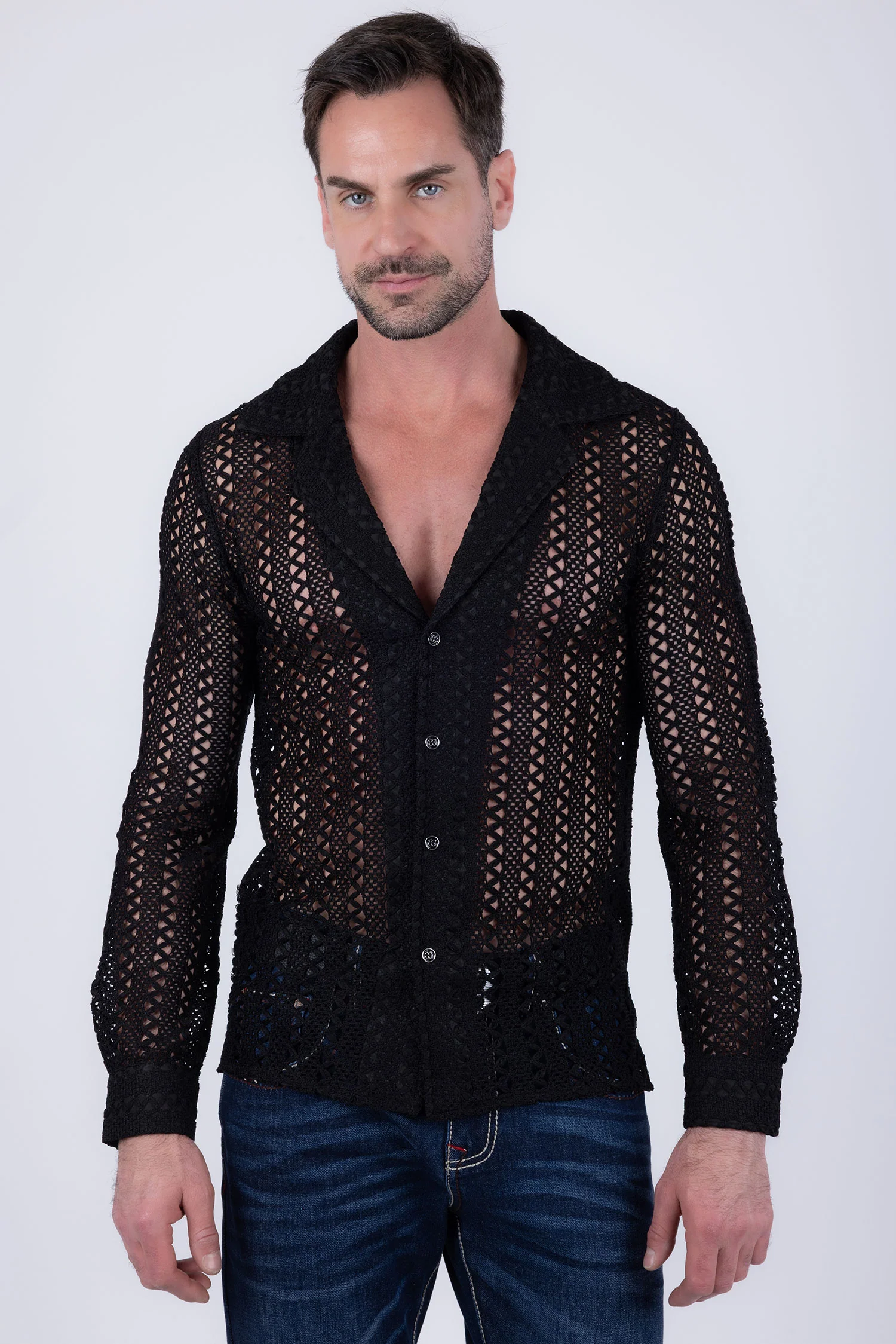 Kenite See Through Long Sleeve Shirt - Image 5