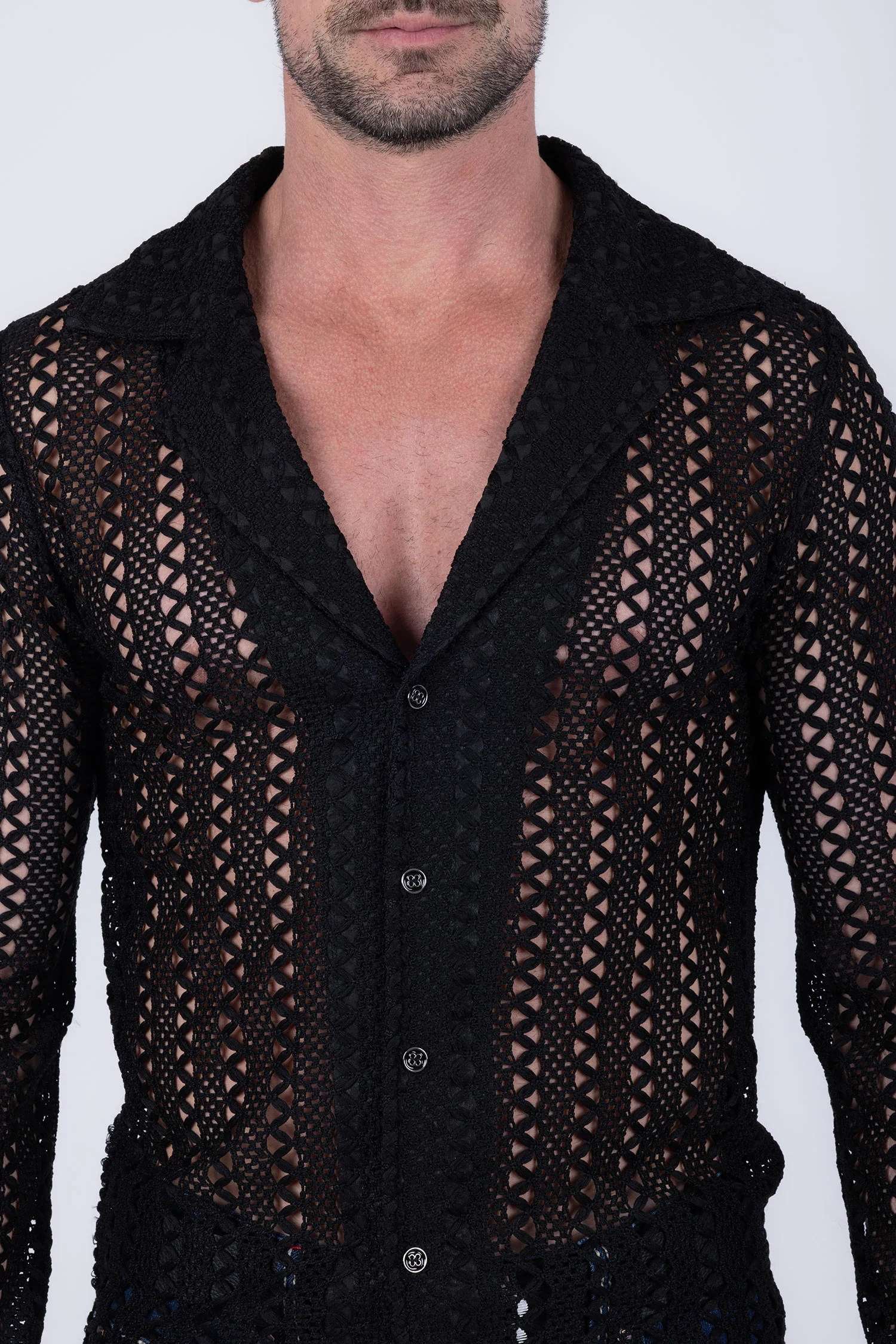 Kenite See Through Long Sleeve Shirt - Image 8