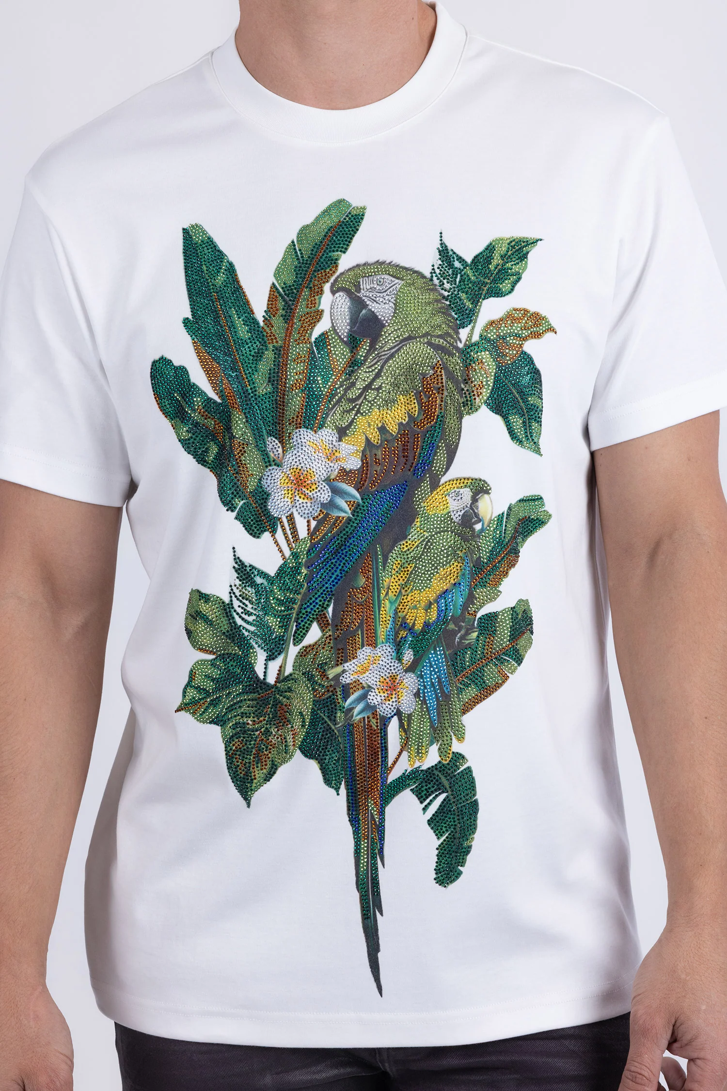 Laurent Tropical Iguana Rhinestone T-Shirt - Image 8