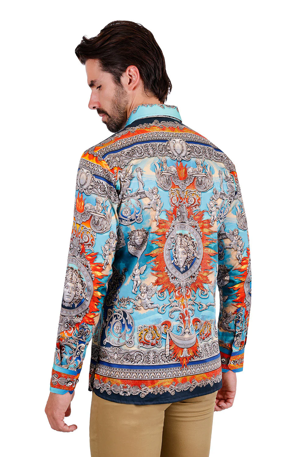 Leaning Mode Rhinestone Long Sleeve Shirt - Image 11