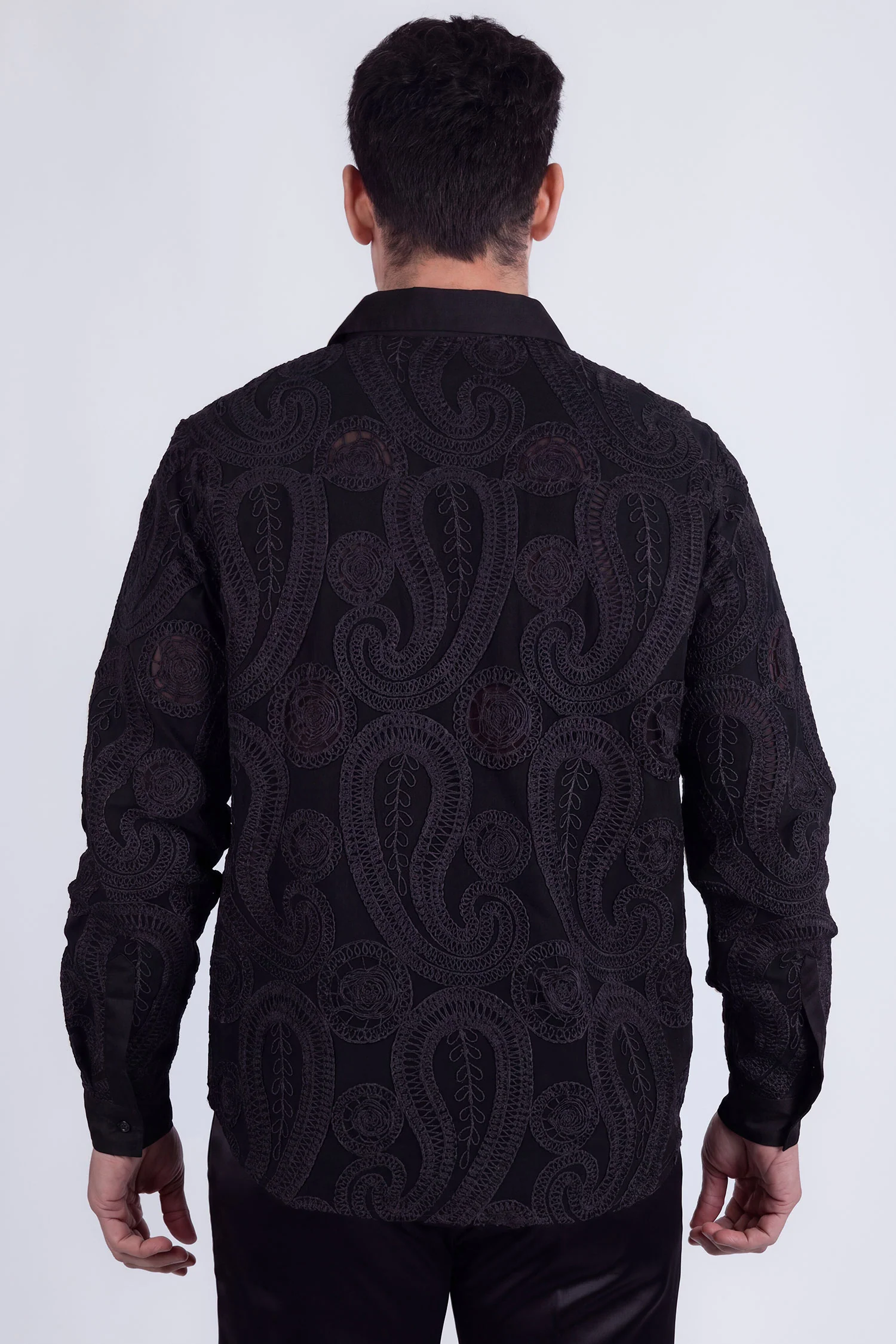 Lorenzo Embroidery Paisley Long Sleeve Shirt - Image 4