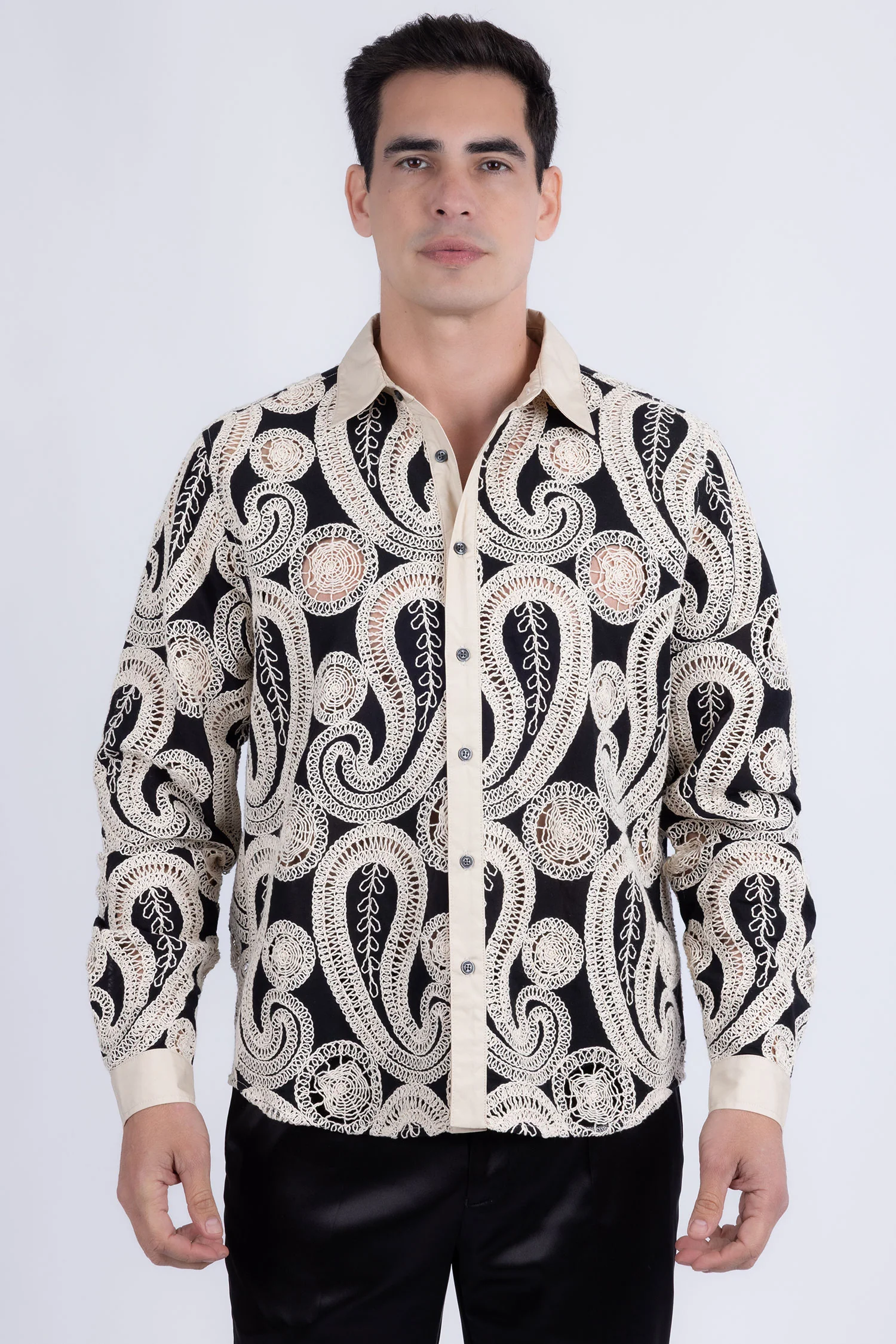 Lorenzo Embroidery Paisley Long Sleeve Shirt - Image 5