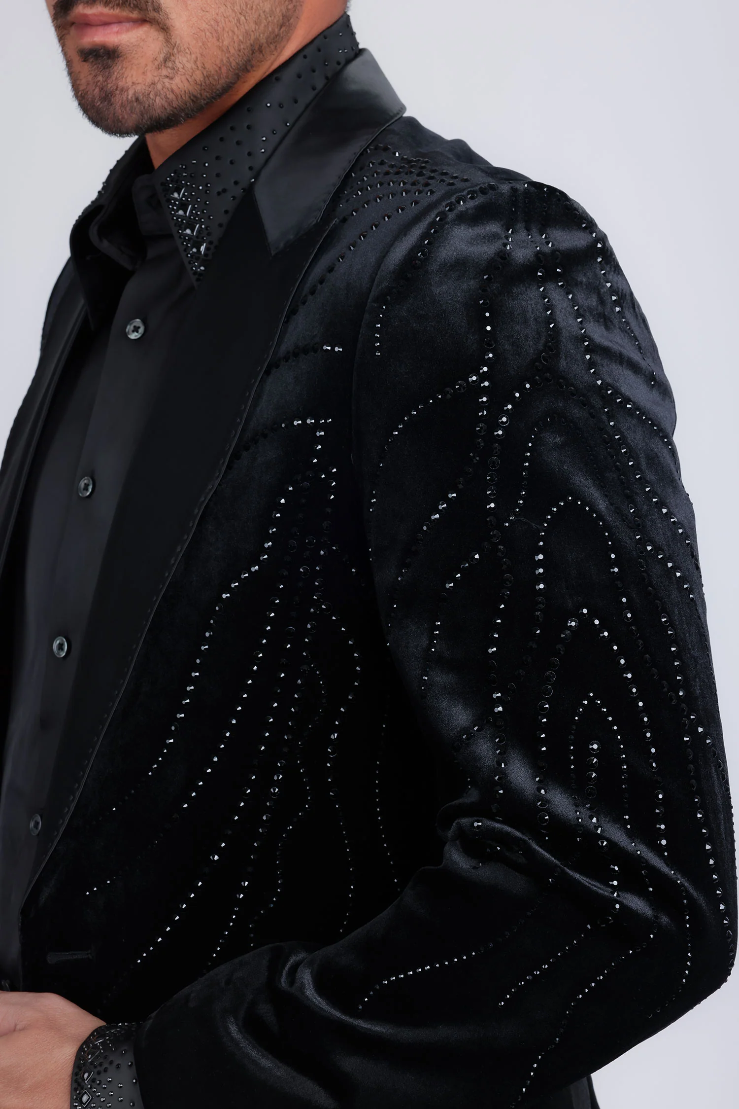 Luxe Velocity Rhinestone Blazer - Image 10