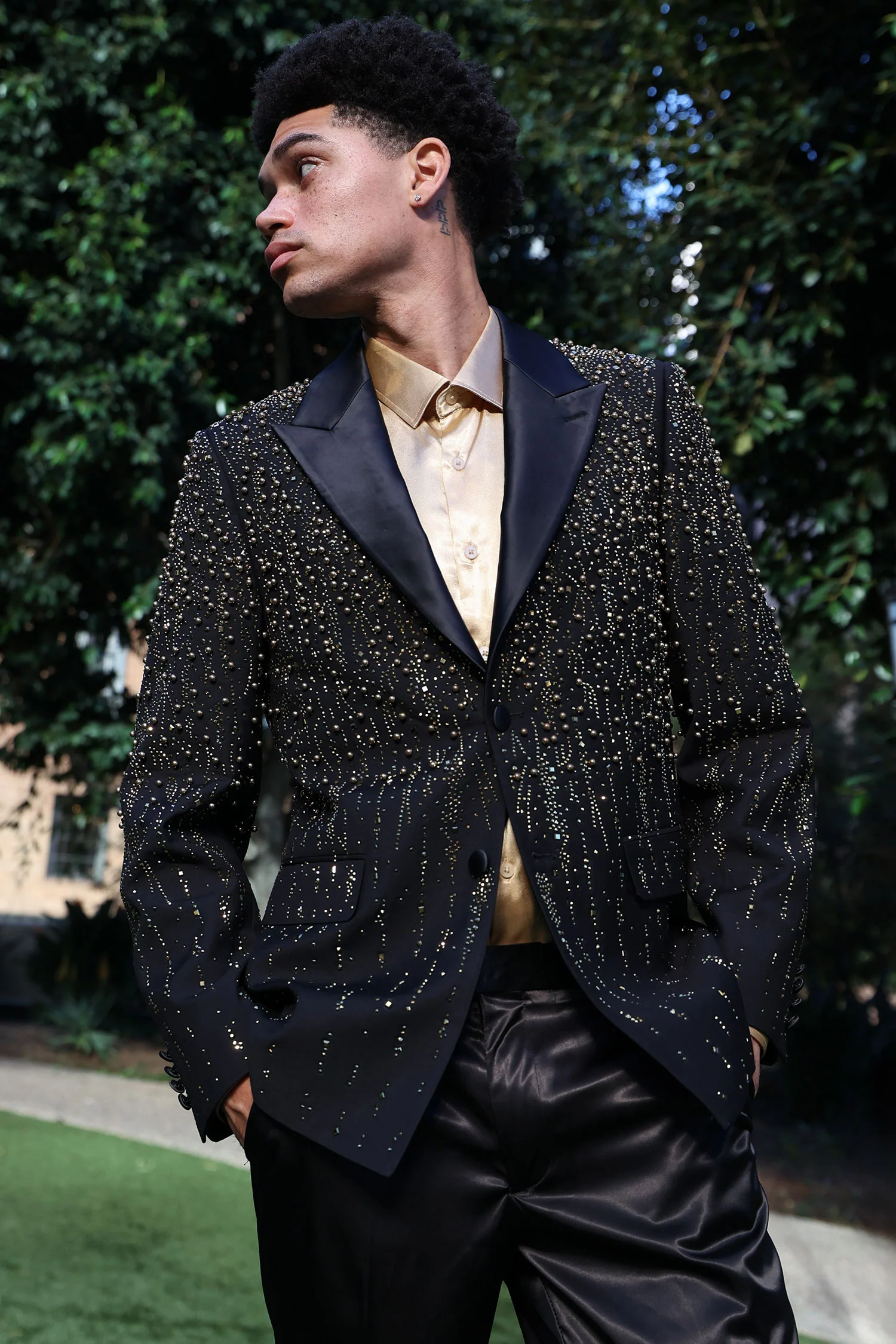Midnight Rain Rhinestone Blazer - Image 2