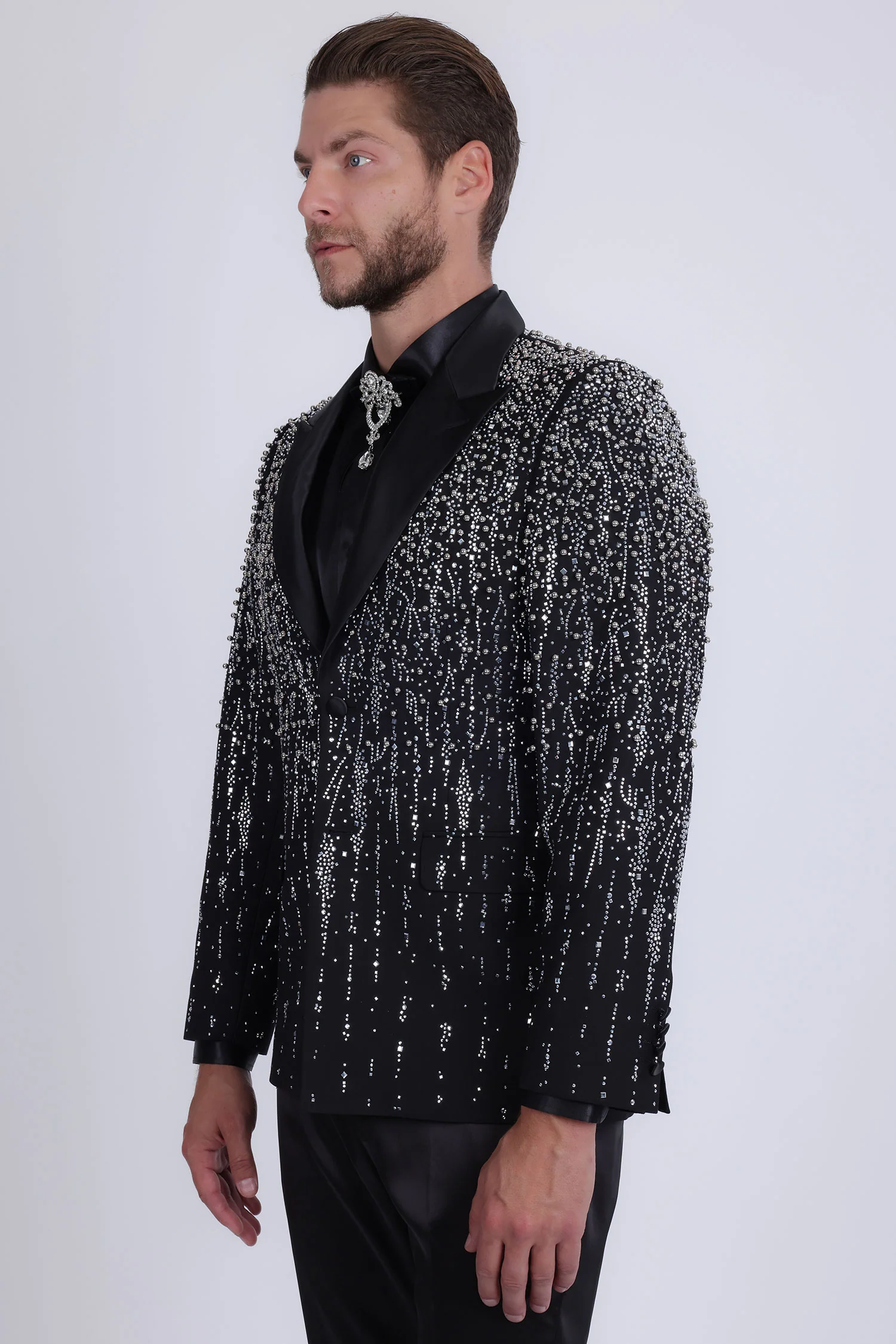 Midnight Rain Rhinestone Blazer - Image 36