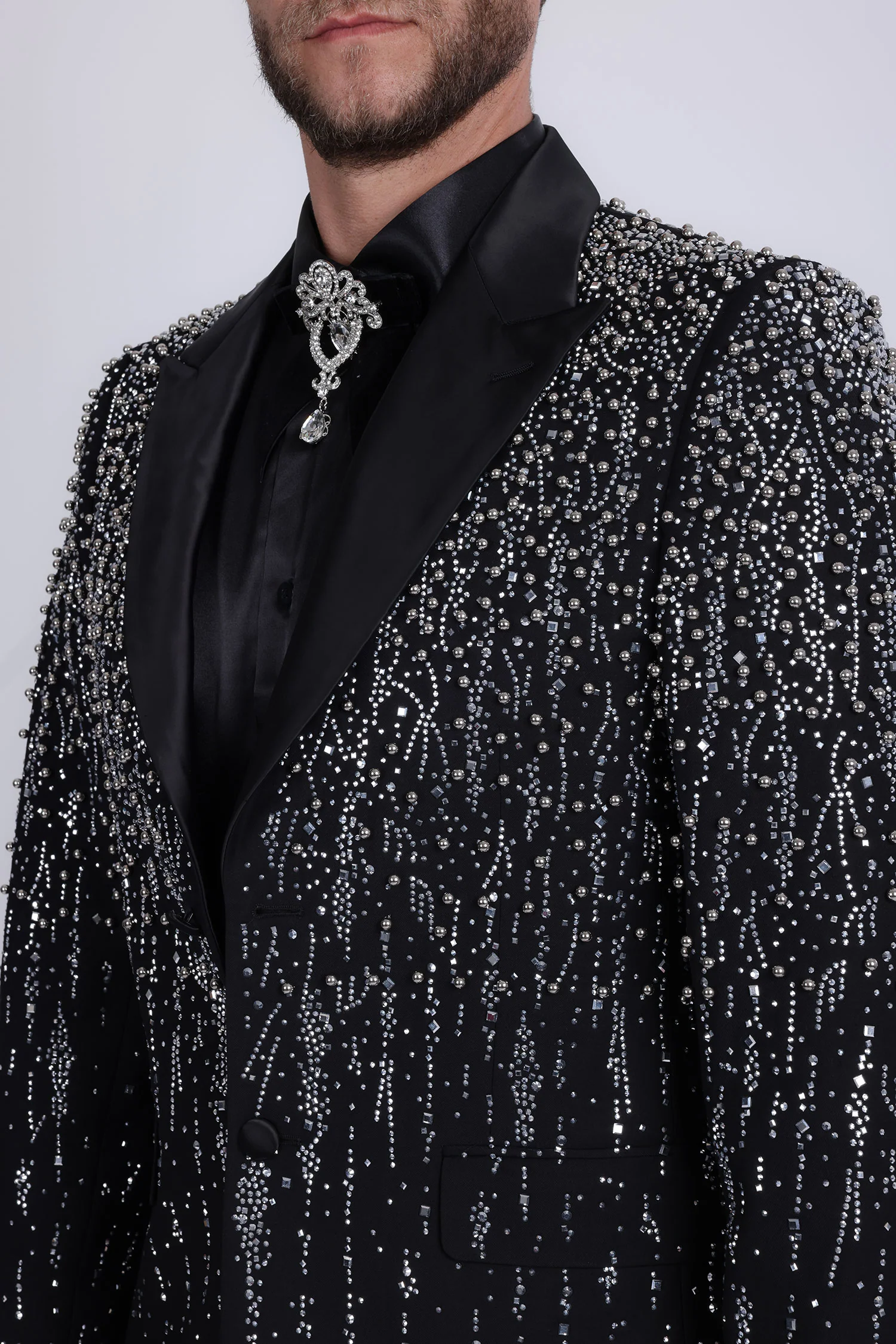 Midnight Rain Rhinestone Blazer - Image 38