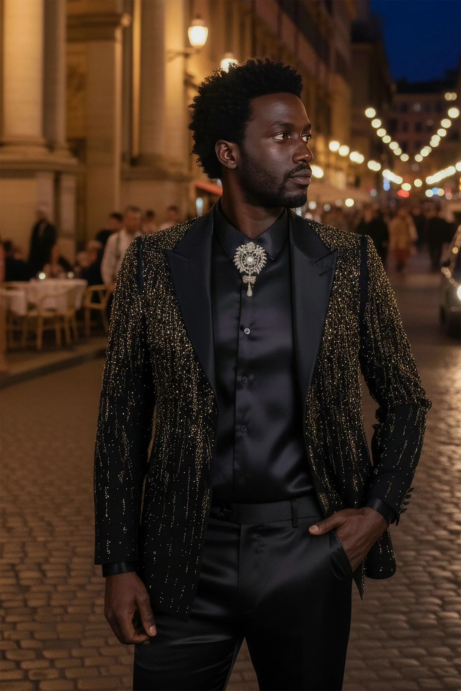 Midnight Rain Rhinestone Blazer - Image 5