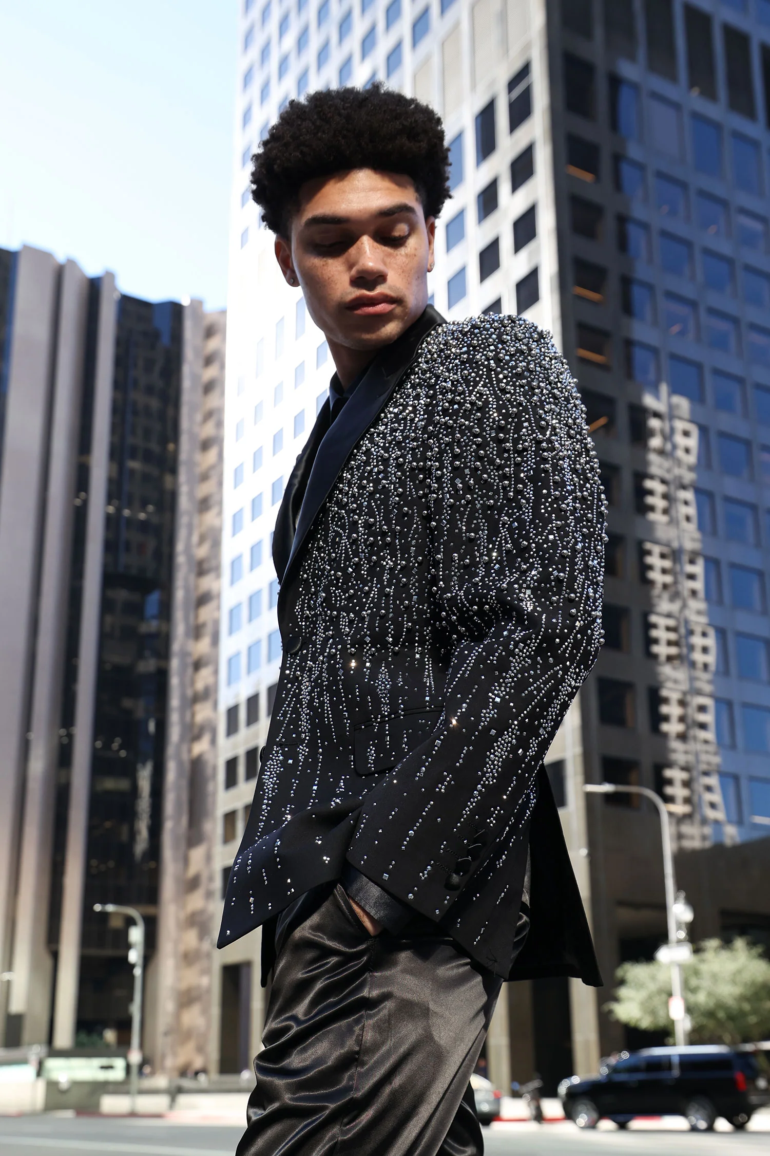 Midnight Rain Rhinestone Blazer - Image 7