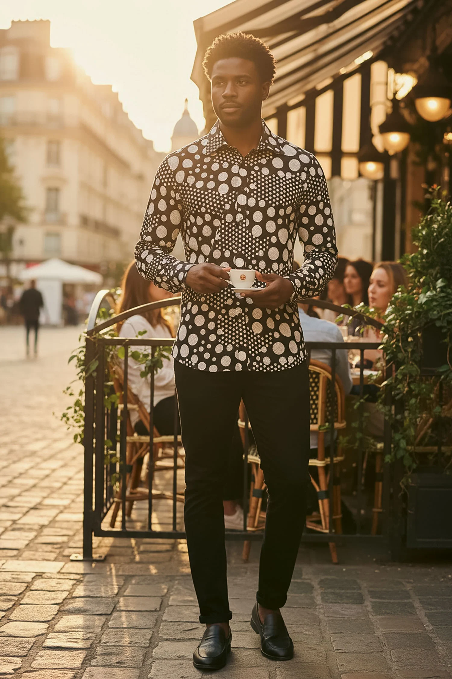 Milan Polka Dots Long Sleeve Shirt - Image 2