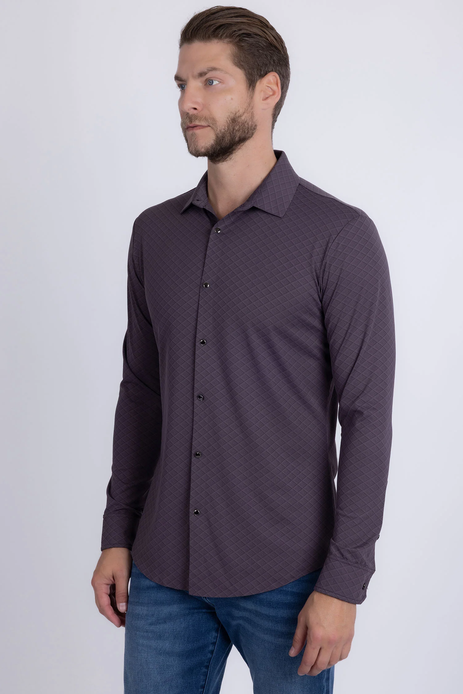 Napoleone Patterned Long Sleeve Shirt - Image 17