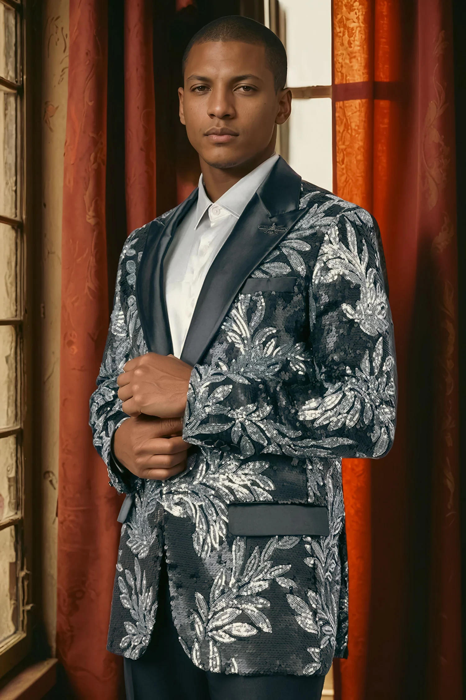Nolara Sequin Floral Blazer - Image 3