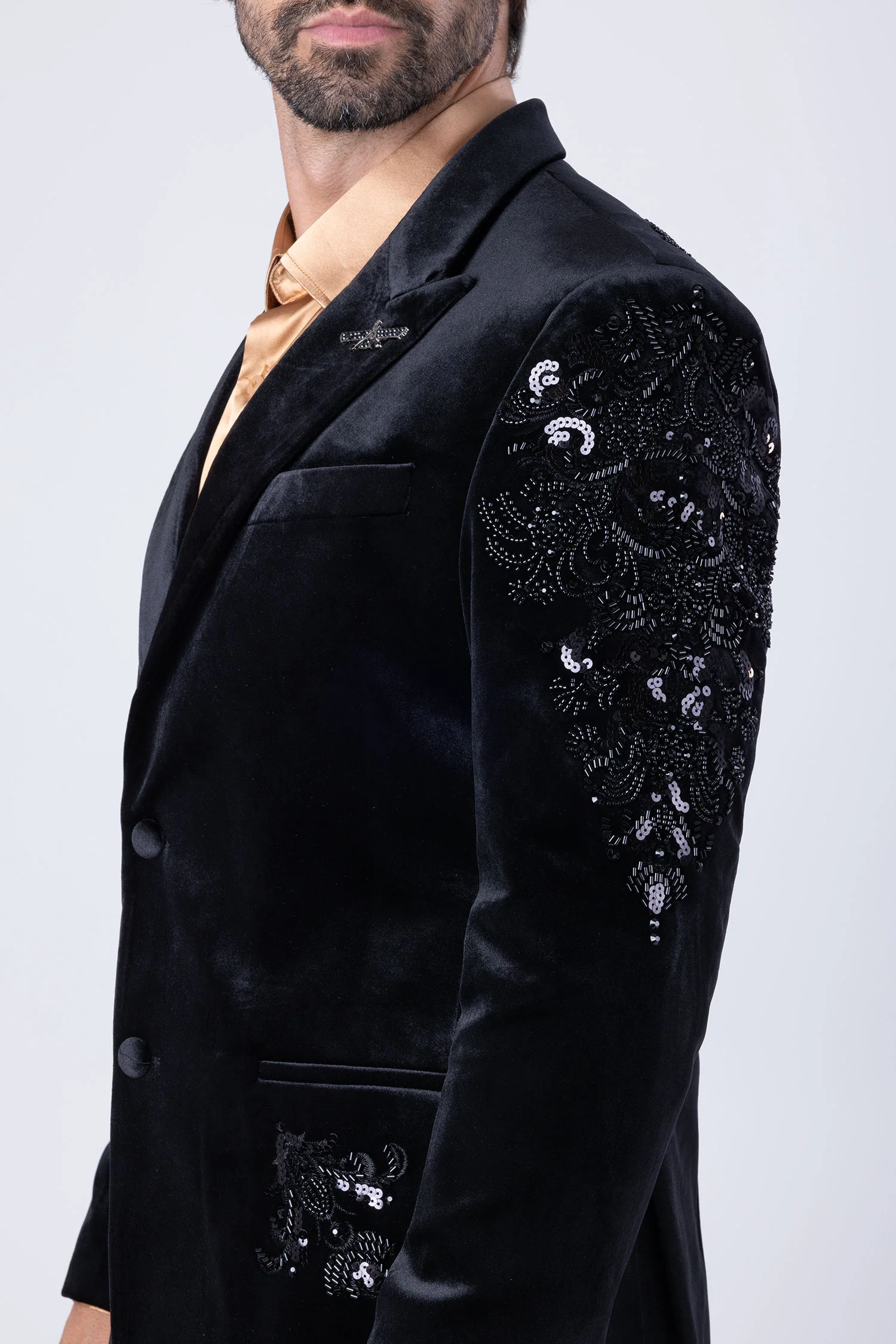 Palermo Passion Velvet Sequin Blazer - Image 10