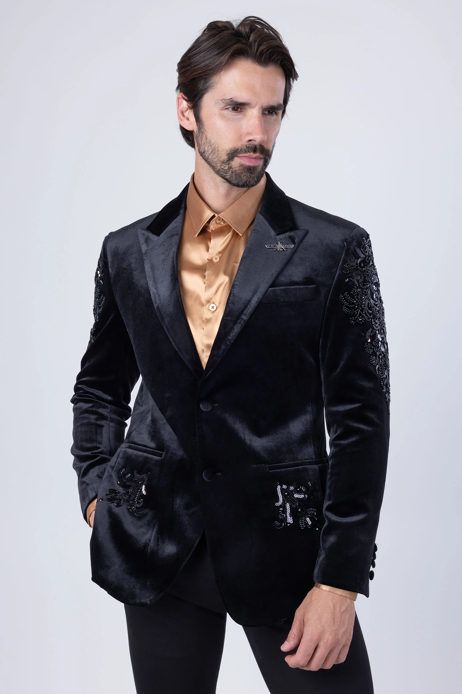 Palermo Passion Velvet Sequin Blazer - Image 5