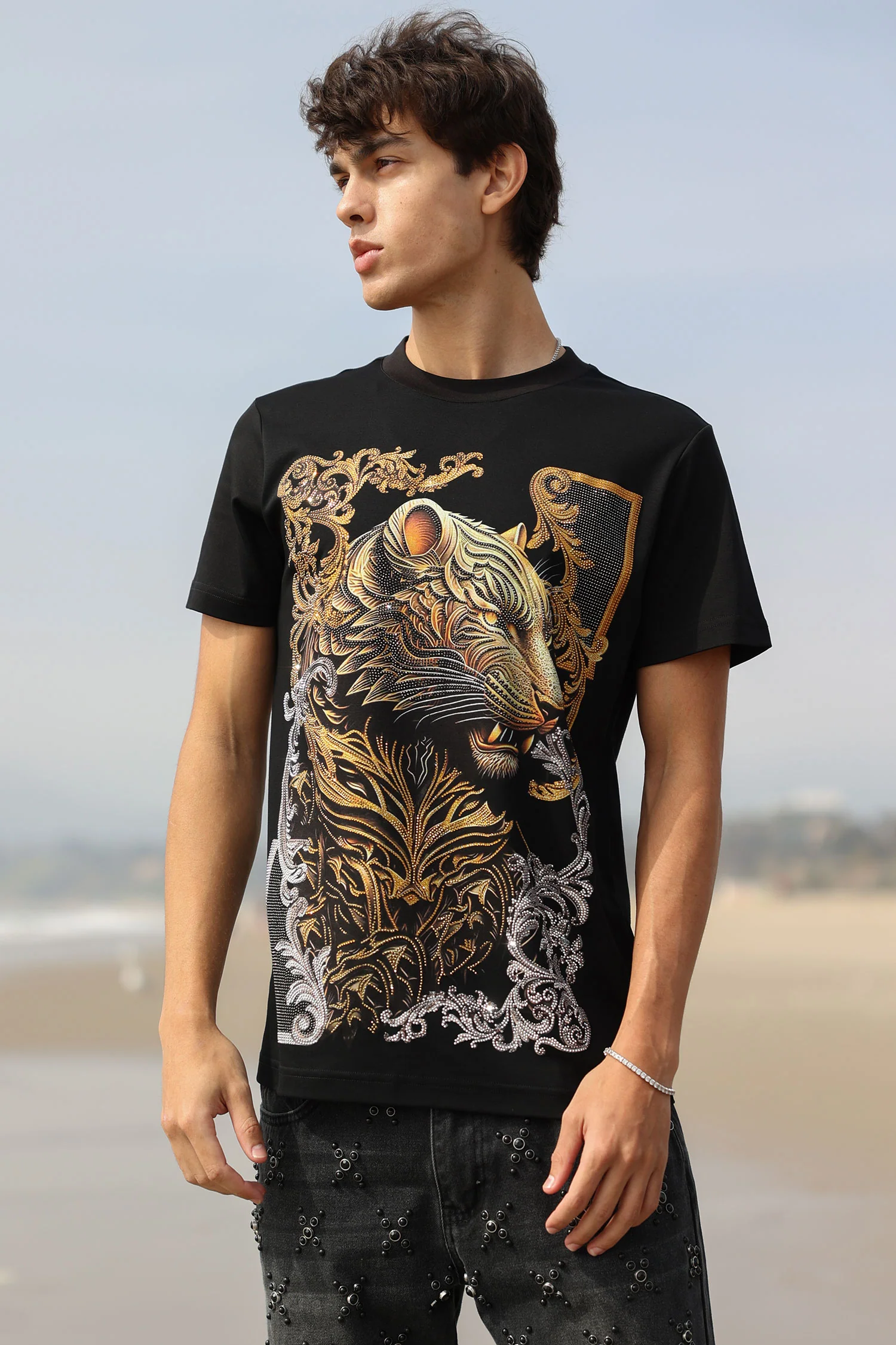 Panther Rhinestone T-Shirt - Image 2