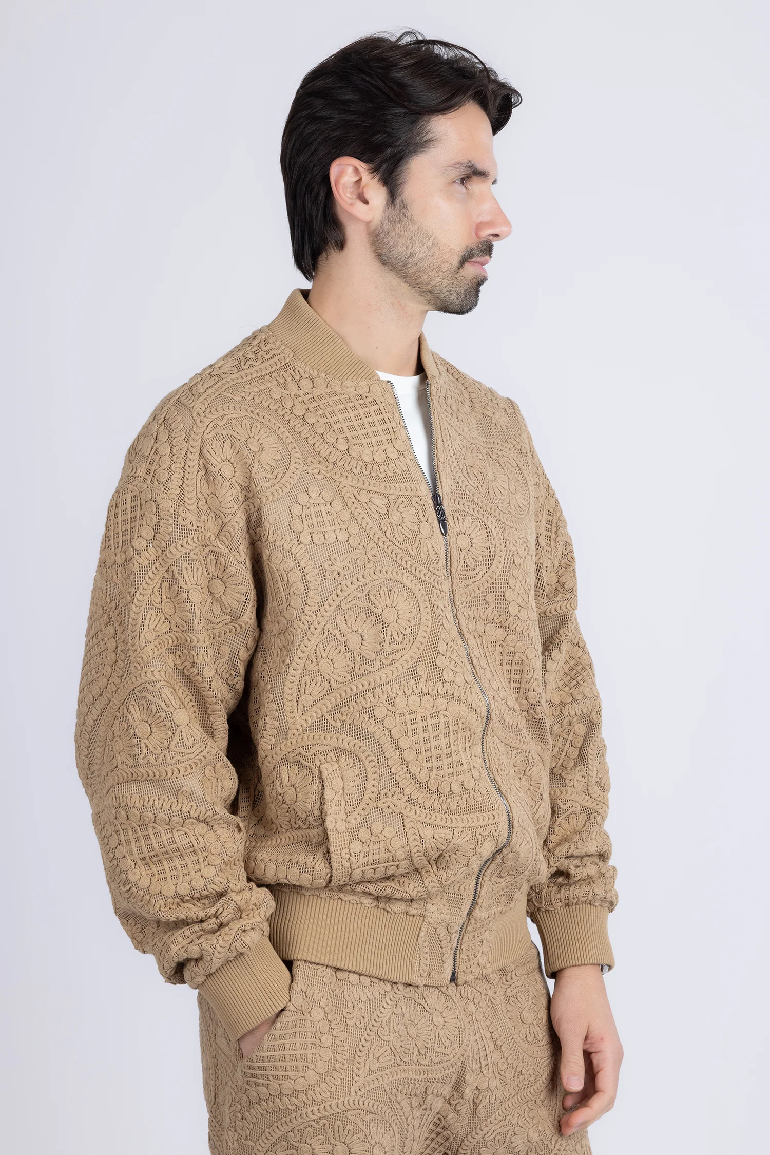 Pune Crochet Bomber Jacket - Image 4